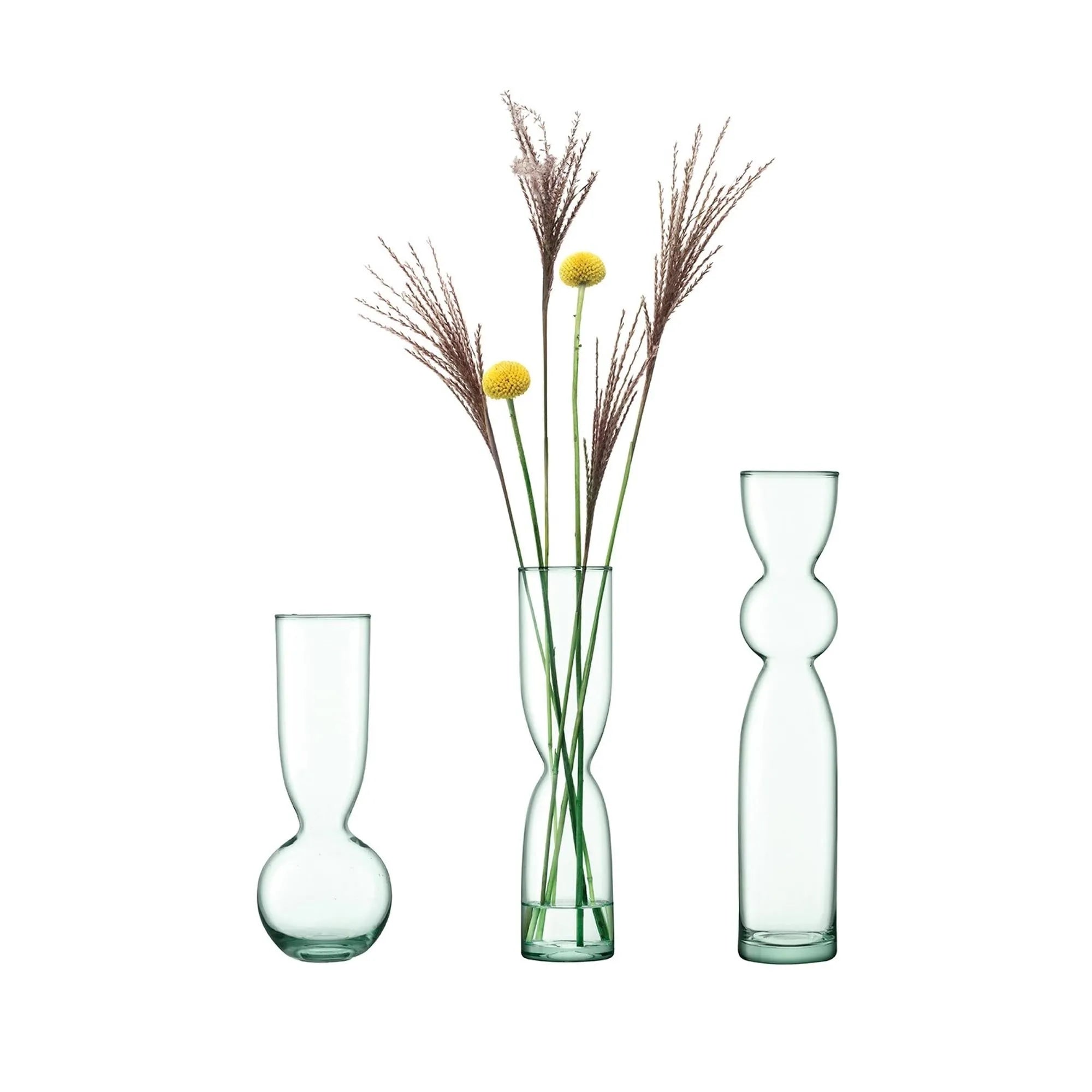 Canopy Trio Vase Set  H25cm H30cm H35cm recy. Optik, Vase, KAQTU Design