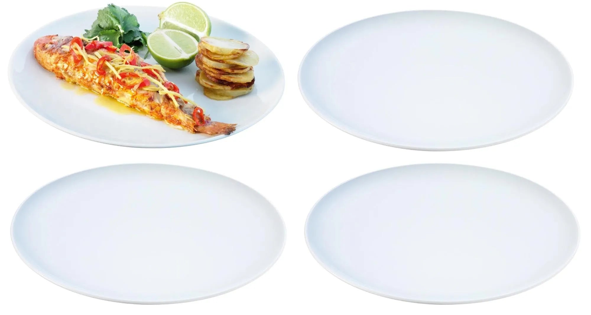 4er Set Dine Tafelteller Coupe Ø28cm - KAQTU Design