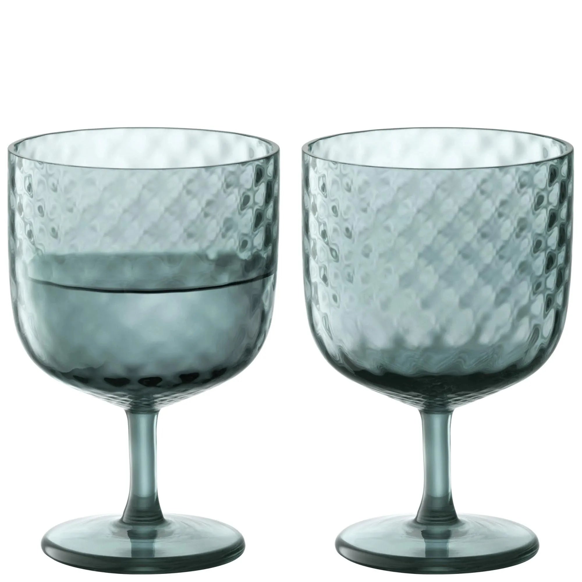 Elegantes 2er Set Dapple Weinglas 325ml in Water Blue von LSA: Kunstwerk aus hochwertigem Glas, ideal für Weinliebhaber.