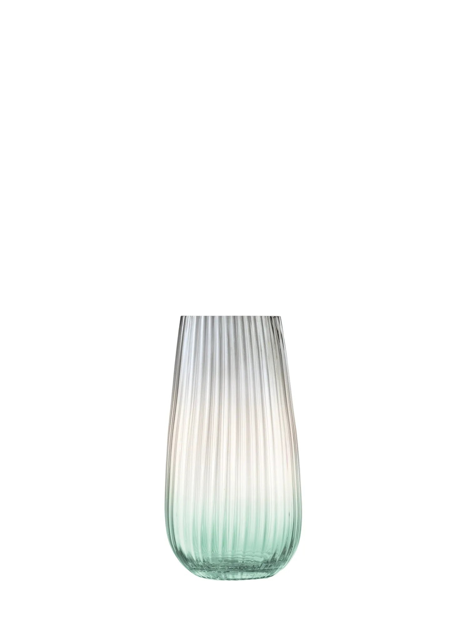 Elegante Dusk Vase H28cm in Grün Grau von LSA: Hochwertiges Glas, zeitloses Design, beruhigende Farbtöne, vielseitig einsetzbar.