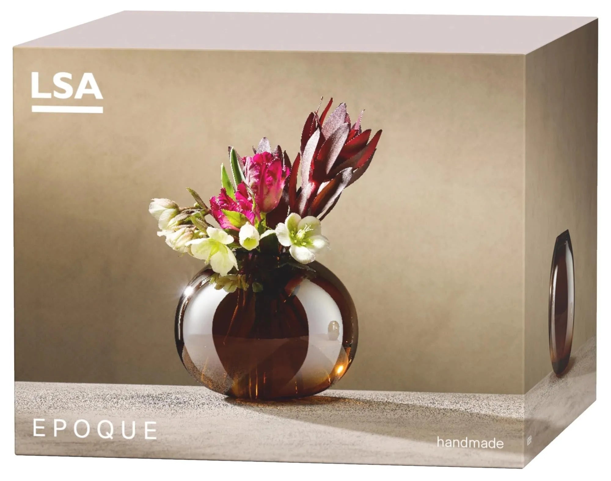 Elegante LSA Epoque Vase in Bernstein, 13,5 cm, für stilvolle Akzente.