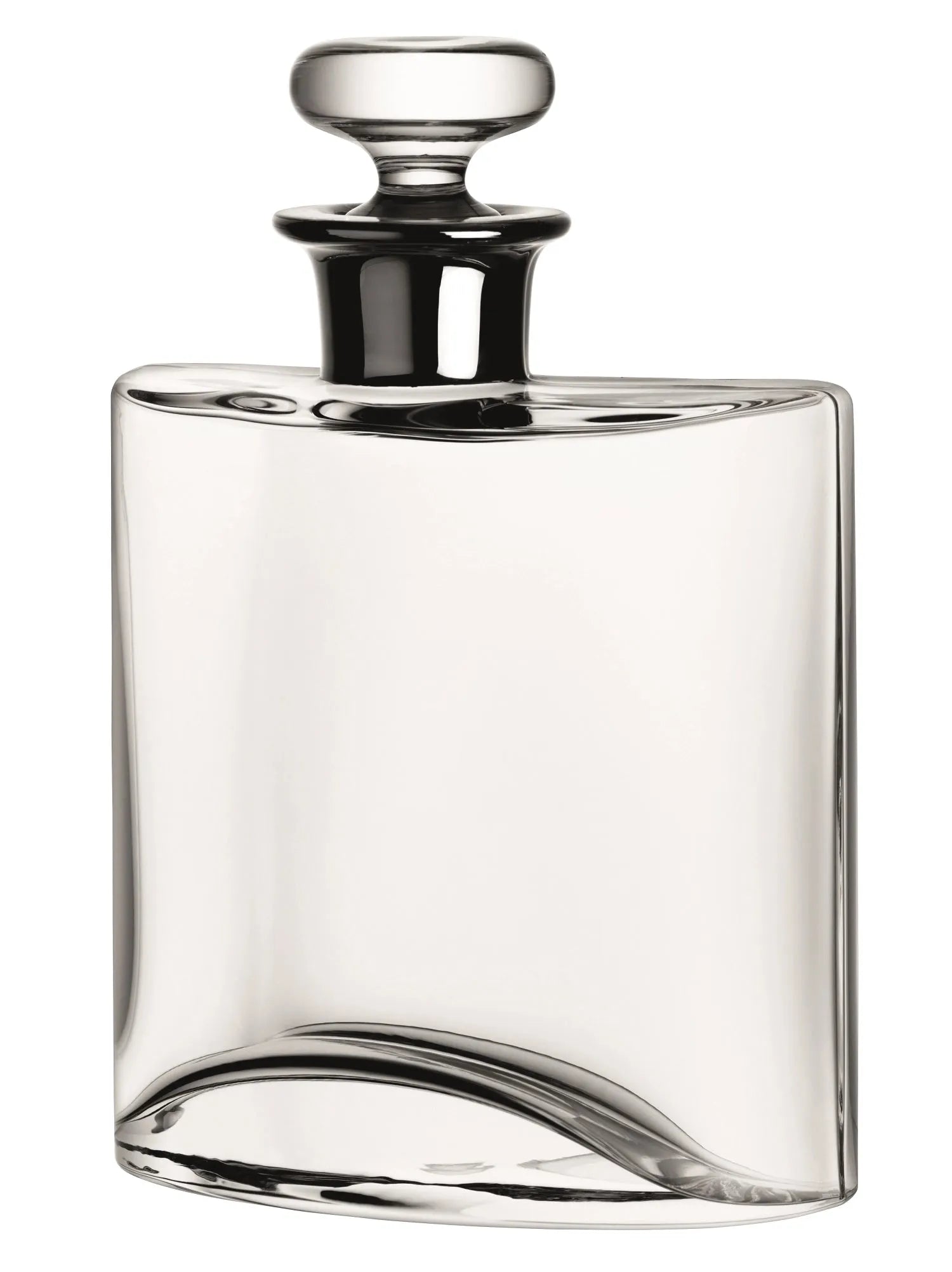 Eleganter 0.8L Flask Dekanter: Klarheit & Luxus mit Platin-Akzenten, ideal für Weindekantierung & Aromenentfaltung.