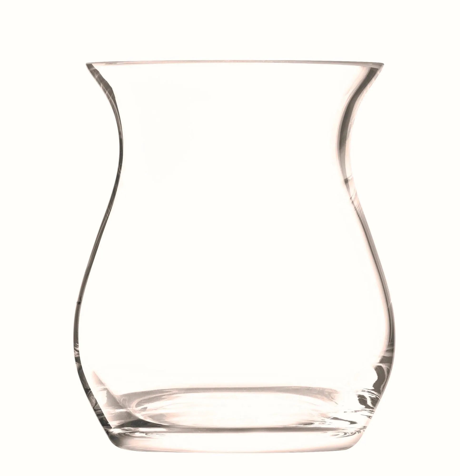 Elegante LSA Vase aus klarem Glas, 23 cm hoch, ideal für Blumenarrangements. Zeitloses Design für jeden Wohnstil.