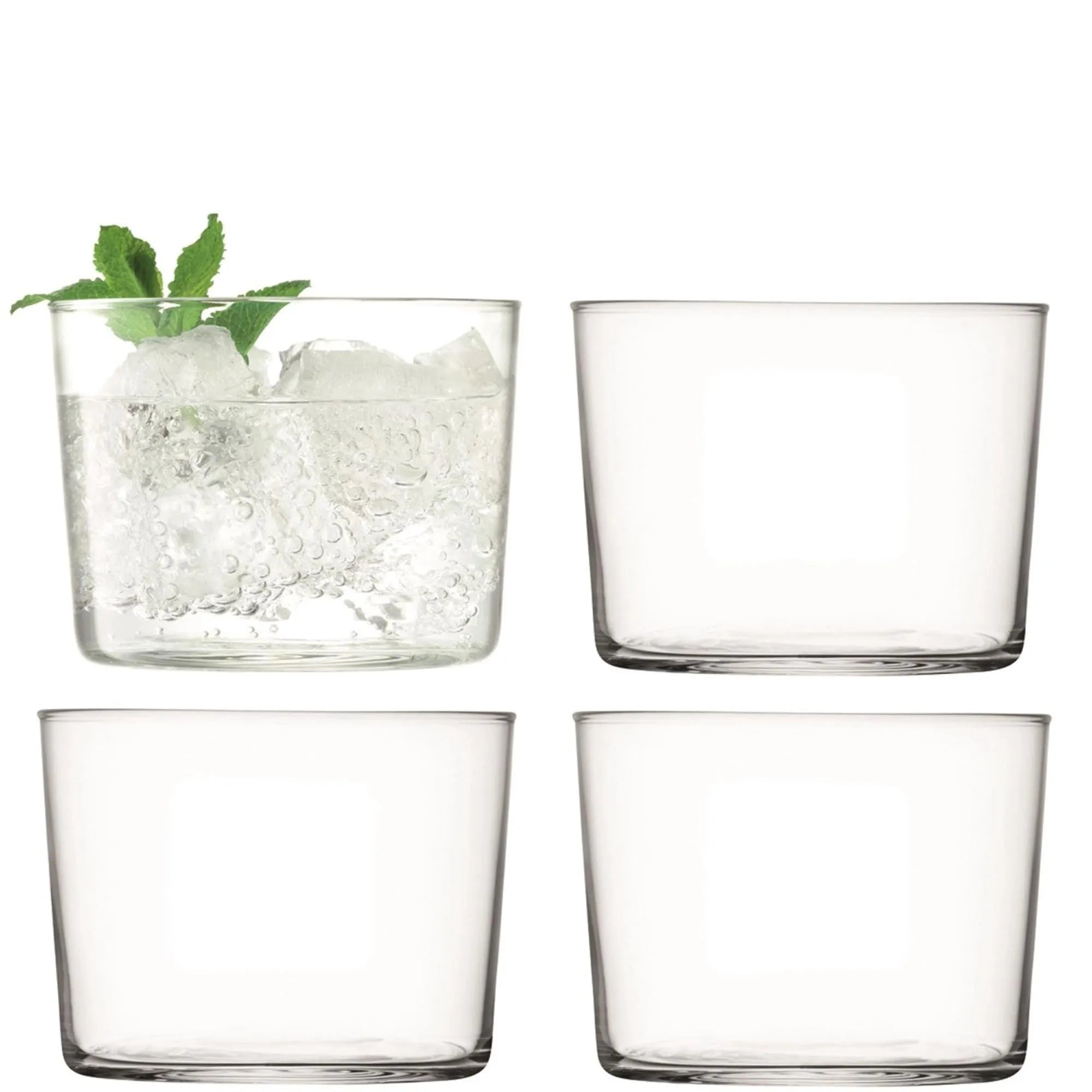 4er Set Gio Becher 220ml klar, Glas, KAQTU Design