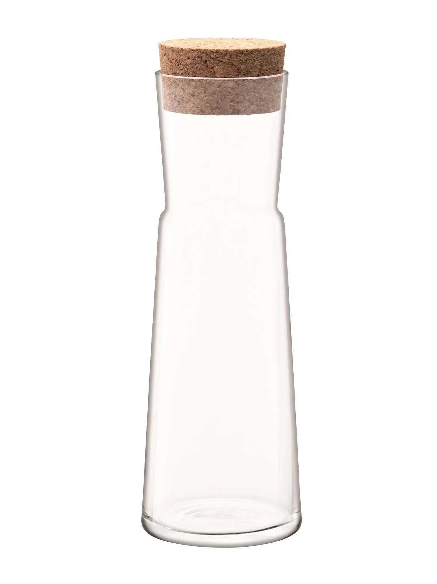 Elegante Gio Karaffe 1.35L von LSA: klares Glas, Korkstopfen, ideal für Wasser, Saft, Wein. Stilvoll und funktional.