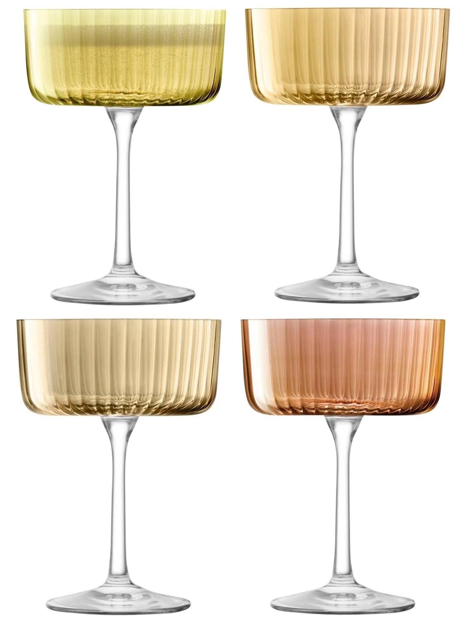 4er Set Gems Champagner/Cocktail Gläser 230ml - KAQTU Design