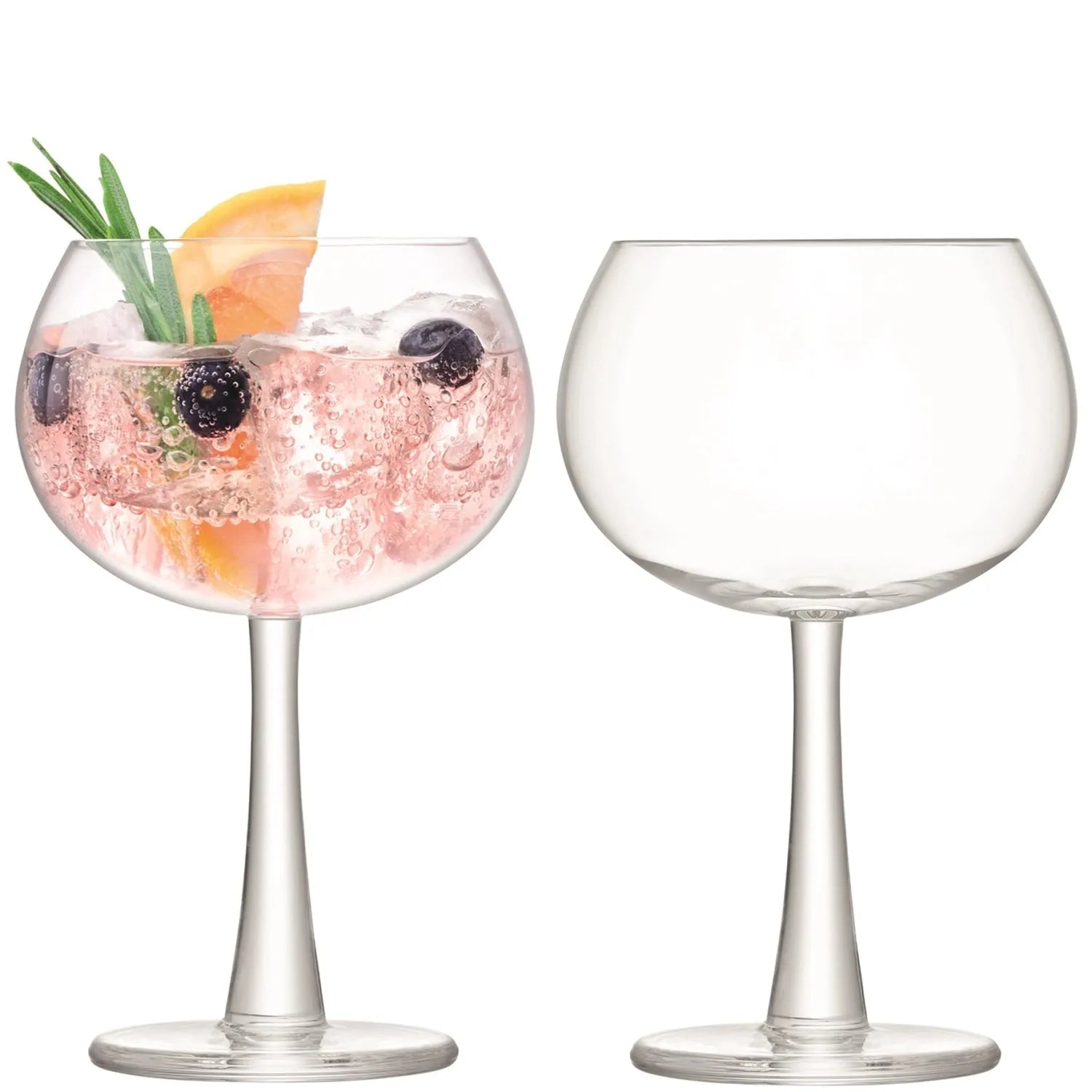 Elegantes 2er Set Gin Ballonglas 420ml von LSA: Perfekte Klarheit, großzügiges Volumen, optimale Aromenentfaltung. Ideal für Gin-Liebhaber.