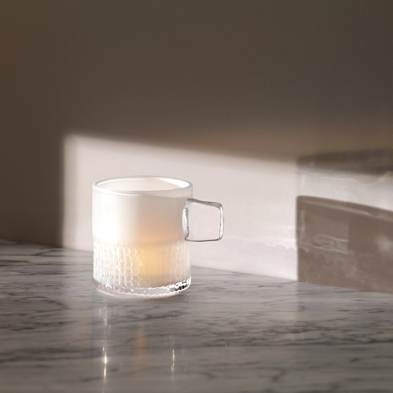 Handle Teelichthalter H9cm - milchweiss - KAQTU Design