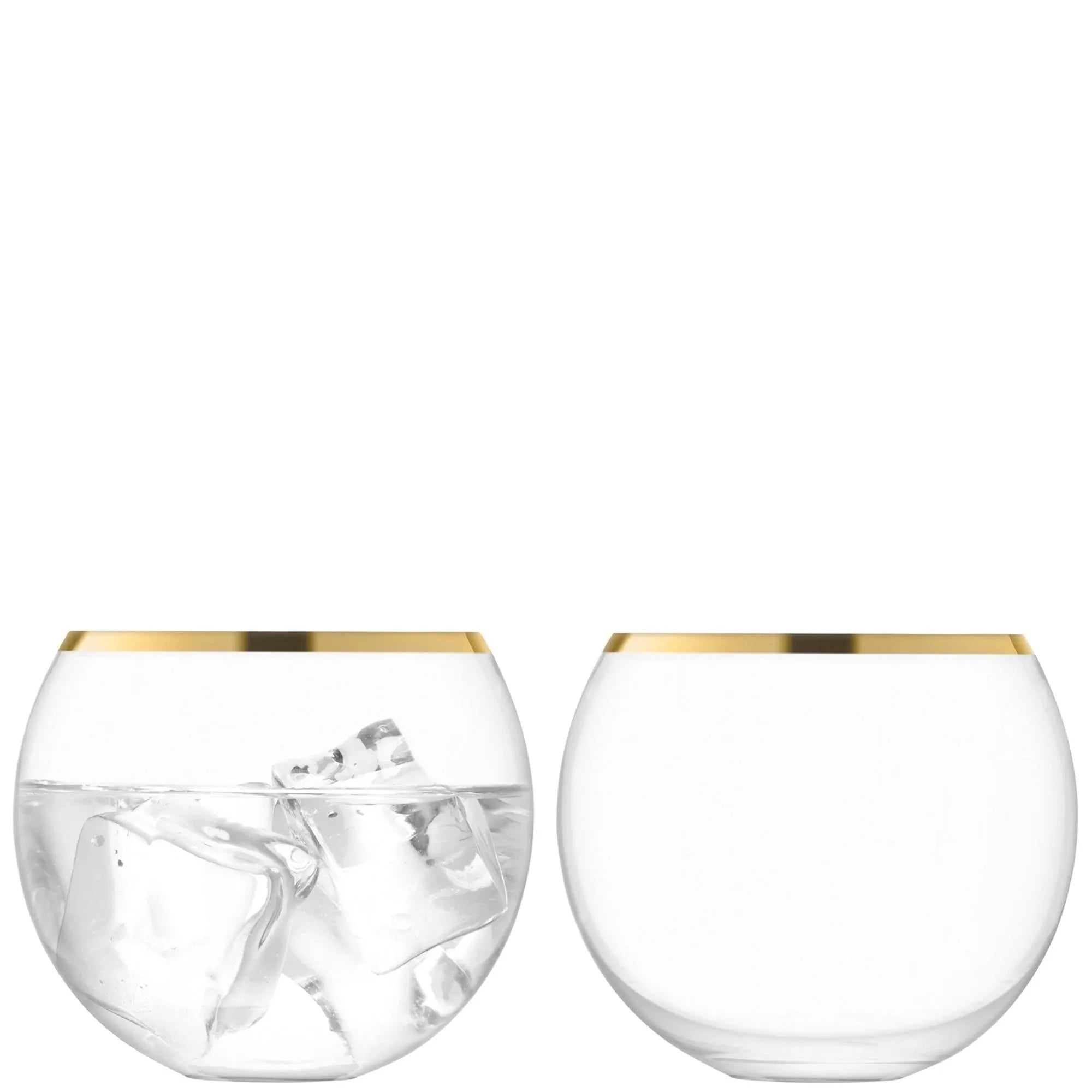 Elegantes 2er Set Luca Tumbler 330ml von LSA: Hochwertiges, langlebiges Glas, ideal für Cocktails, Wasser oder Saft. Zeitlos und spülmaschinenfest.