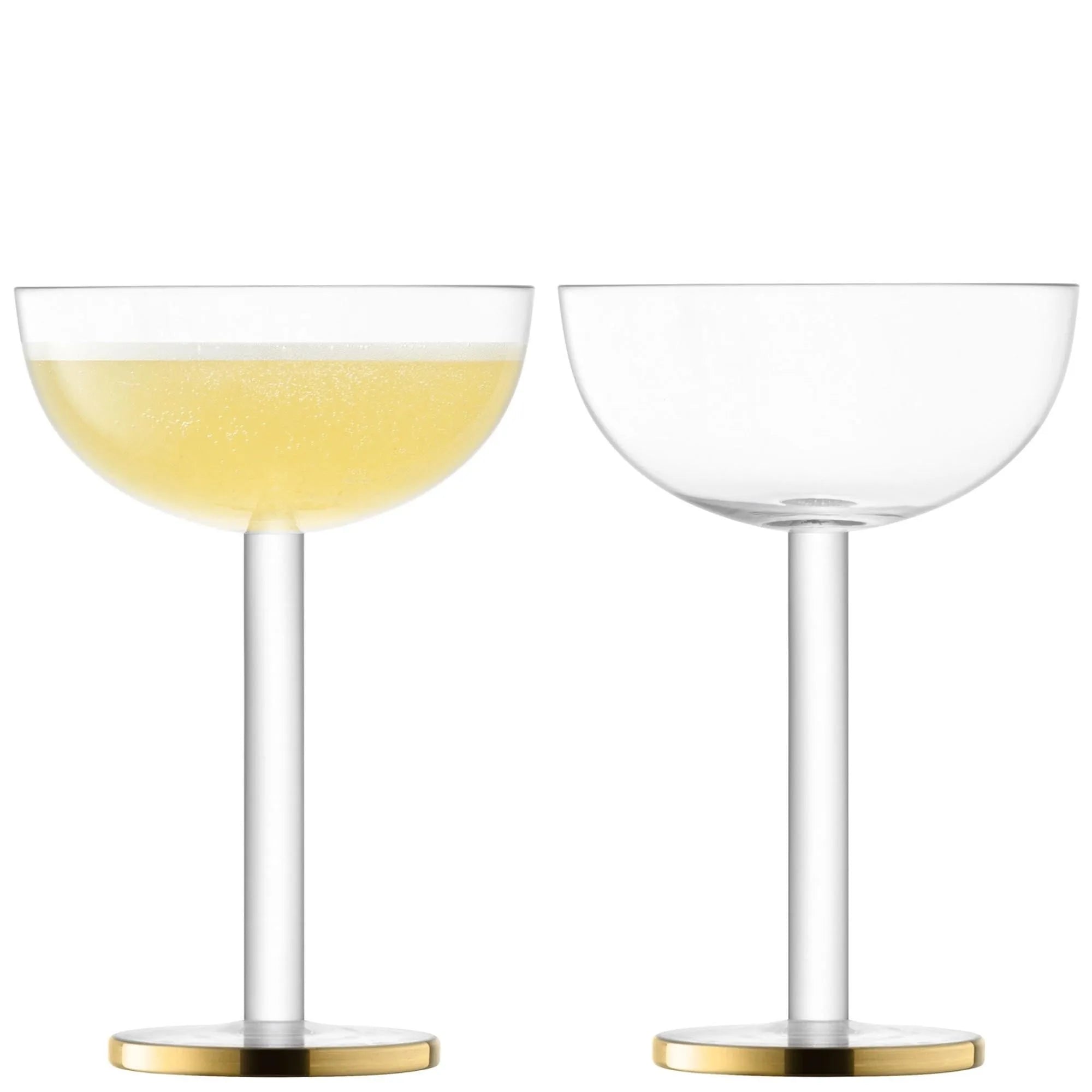 Elegantes 2er Set Luca Coupe Gläser (200ml) aus Kristallglas: stilvoll, robust, ideal für Cocktails und Desserts. Perfekt als Geschenk.