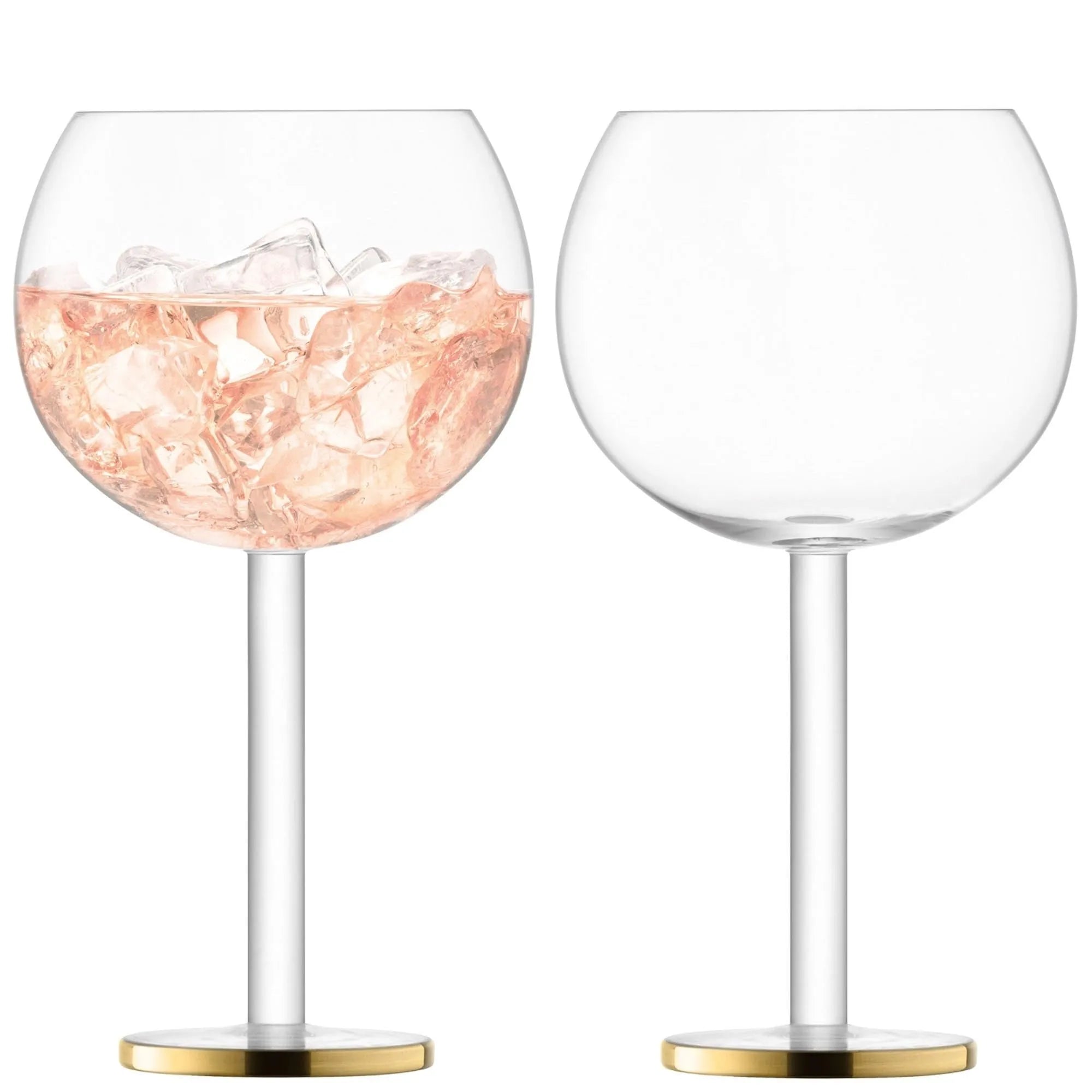 Elegantes 2er Set Luca Ballonglas 560ml von LSA: Modernes Design, kristallklares Glas, ideal für prickelnde Getränke.