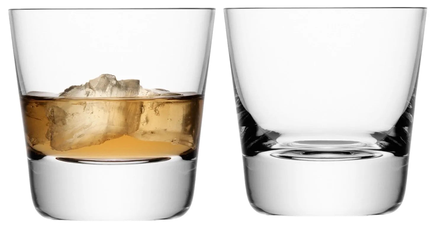 Elegantes 2er Set Madrid Whiskyglas 270ml von LSA, ideal für Whisky-Liebhaber, robust und zeitlos.