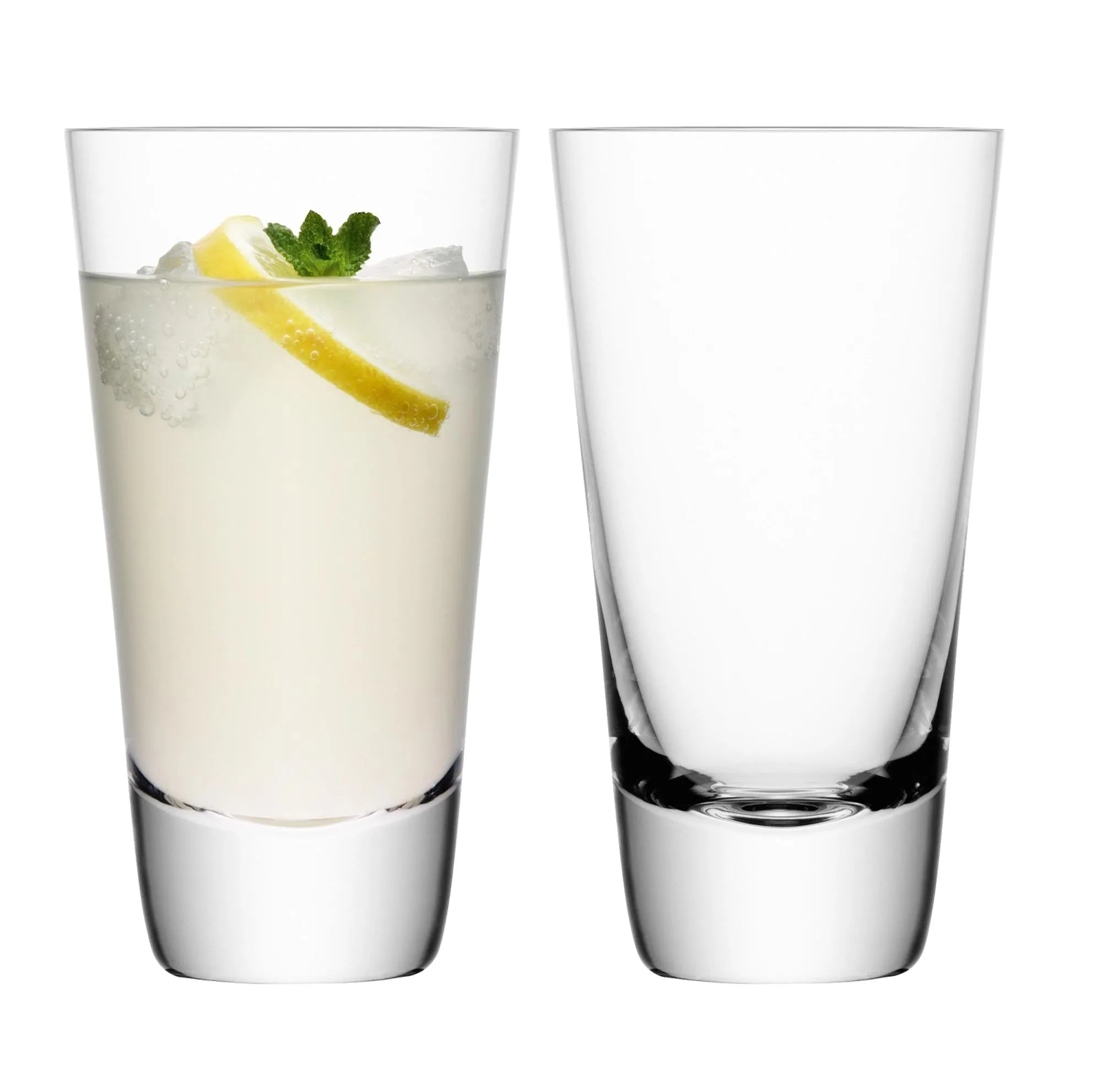 Elegantes 2er Set Madrid Longdrinkglas 440ml von LSA: Kristallklar, zeitlos, ideal für Cocktails. Spülmaschinenfest und stilvoll.