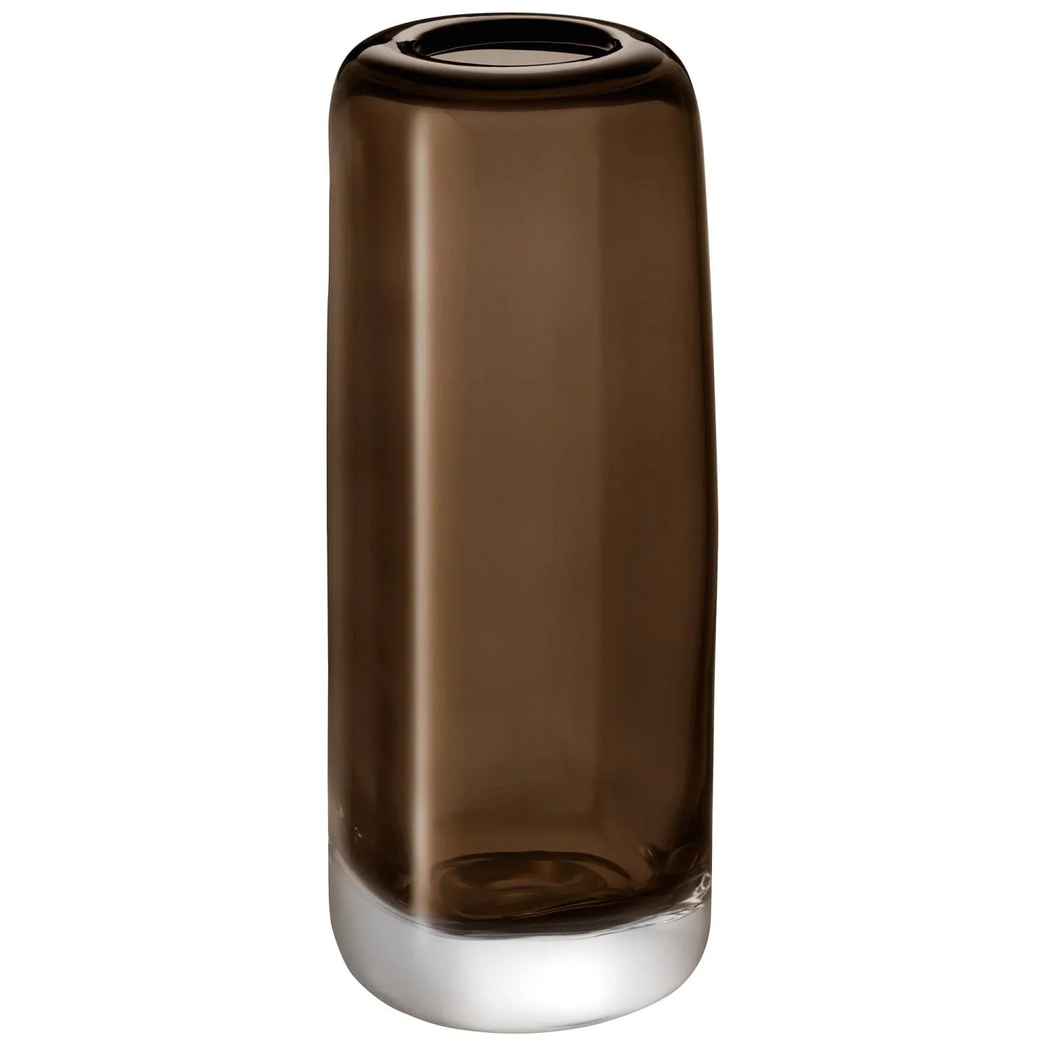 Elegante LSA Melt Vase, 34cm, braun. Mundgeblasenes Glas, einzigartiges Design, ideal für große Blumensträuße. Stilvoll und langlebig.