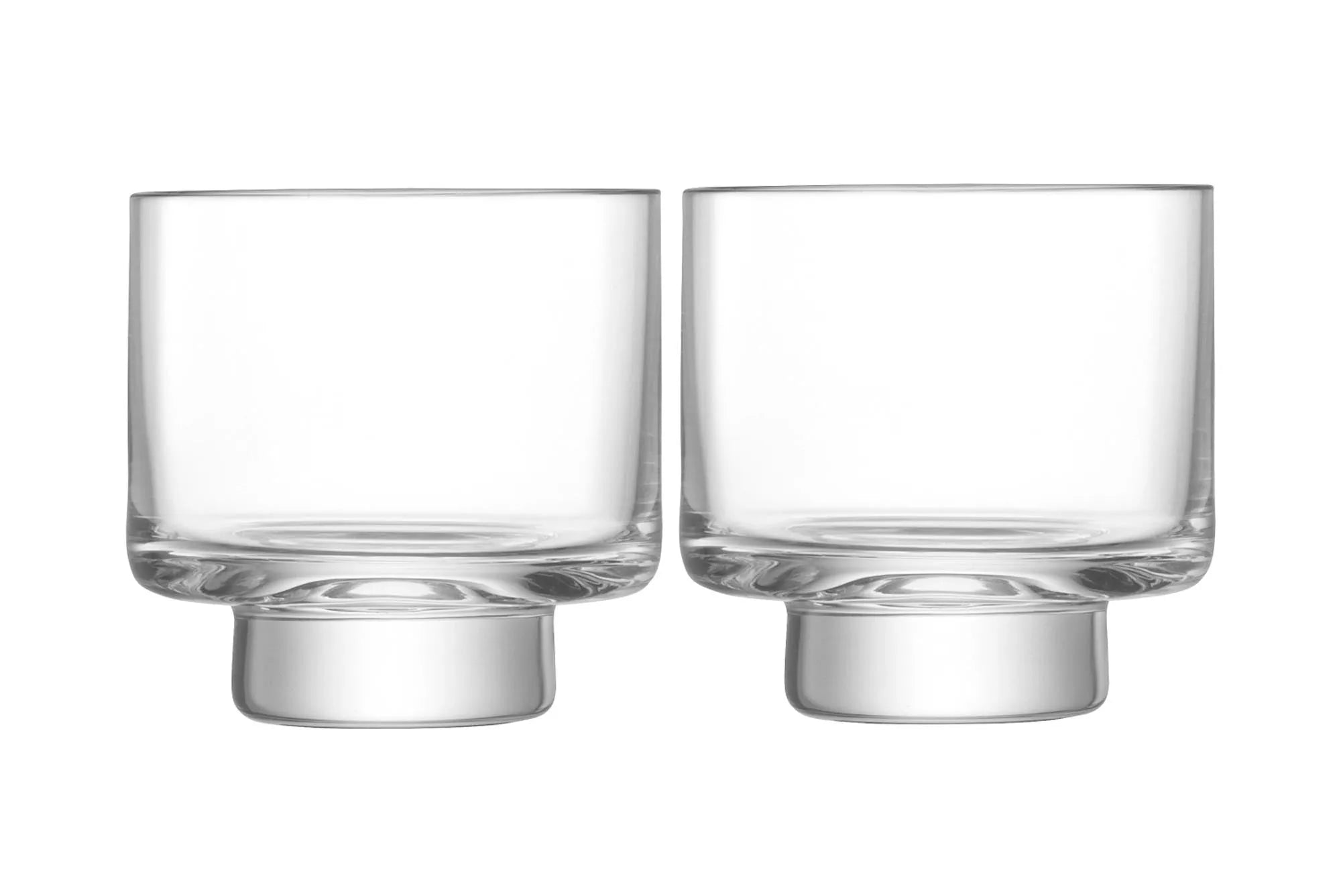 LSA Metropole Becher 300ml, 2er Set: Zeitloses Design in Klarglas.