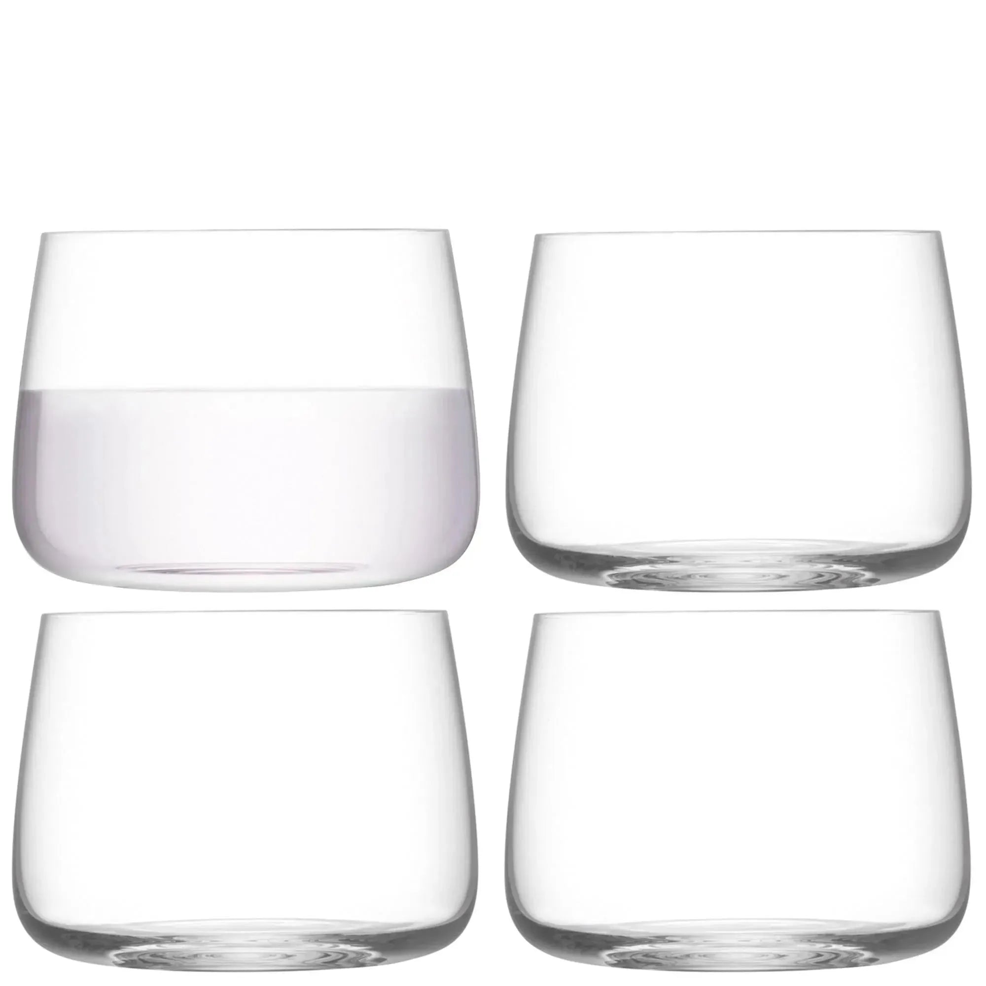 Elegantes 4er Set Metropolitan Stemless Gläser (360ml) aus Kristallglas von LSA, ideal für Wein und Sekt, spülmaschinenfest.