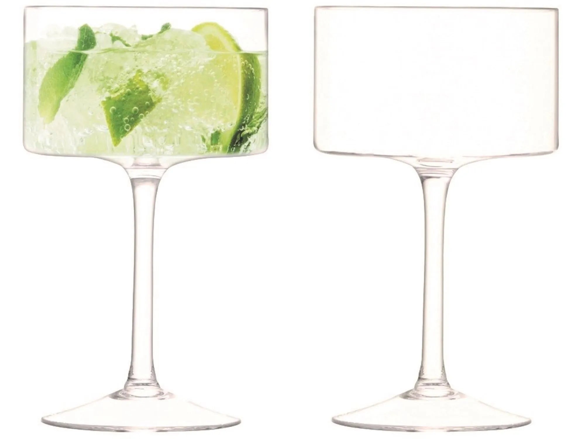 2er Set Otis Sektschale Cocktailglas 280ml Klar - KAQTU Design