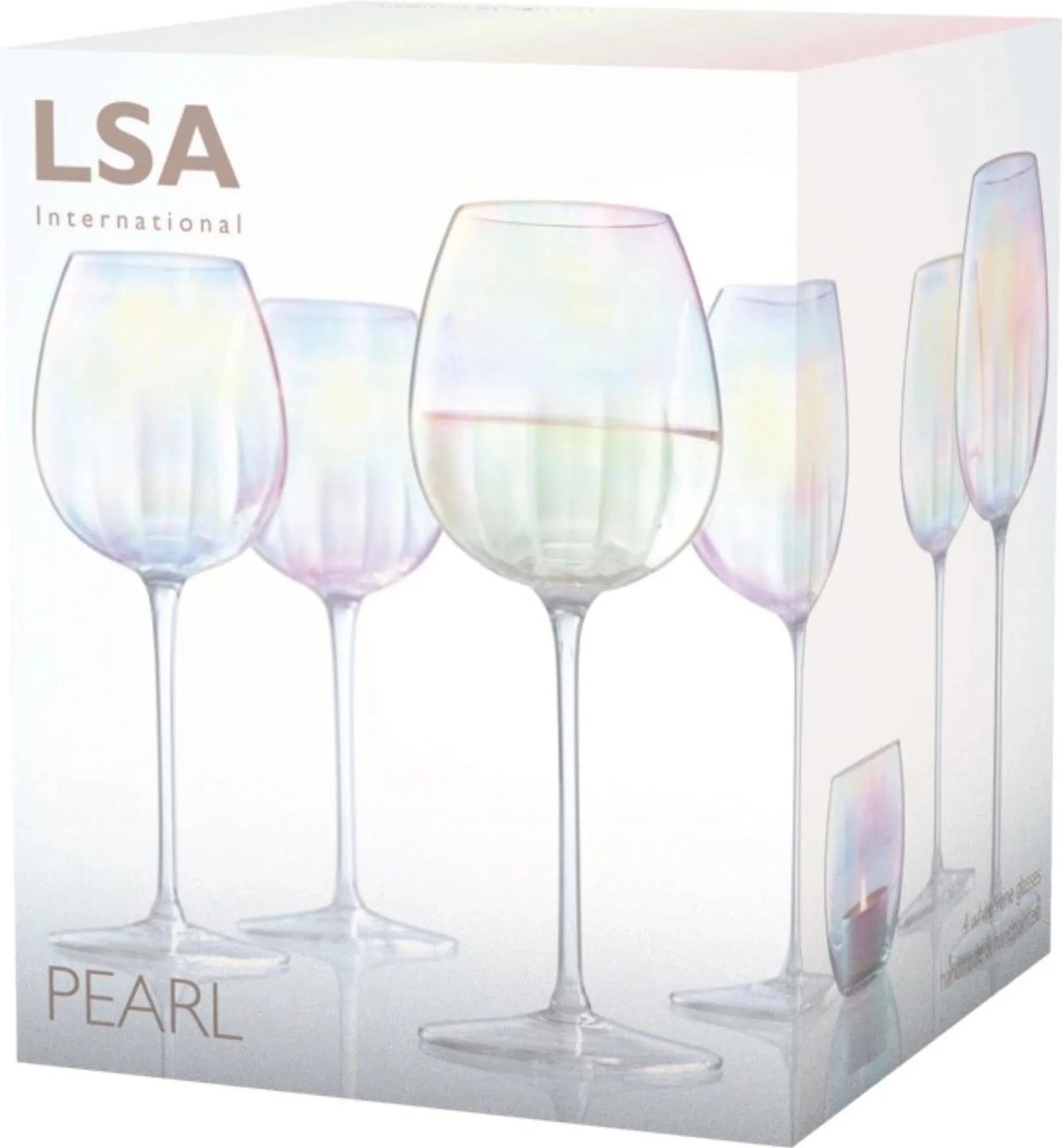 Stilvolle LSA Pearl Gläser 325ml, schimmerndes Perlmutt-Design.