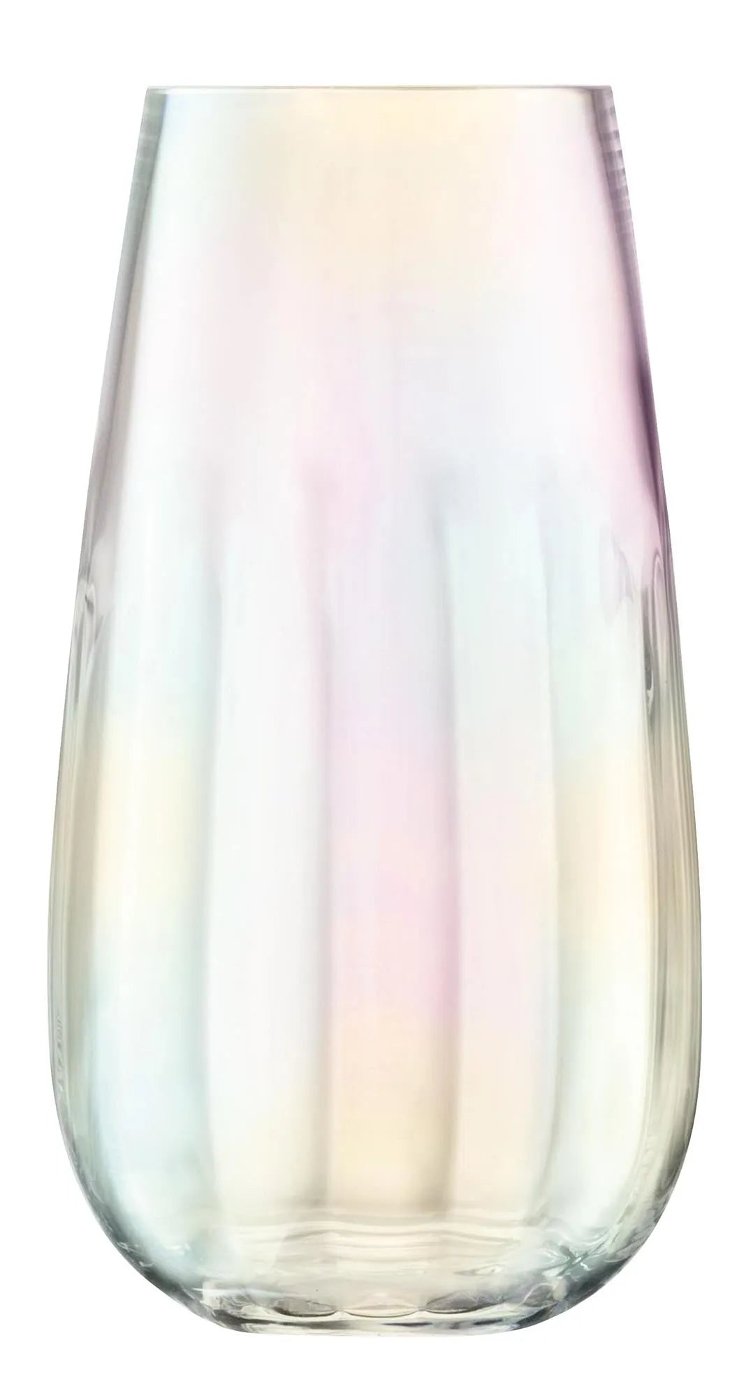 Elegante LSA Pearl Vase, 28 cm, aus hochwertigem Glas mit schimmernder Perlmutt-Oberfläche. Perfekt für Blumen oder als Deko-Highlight.