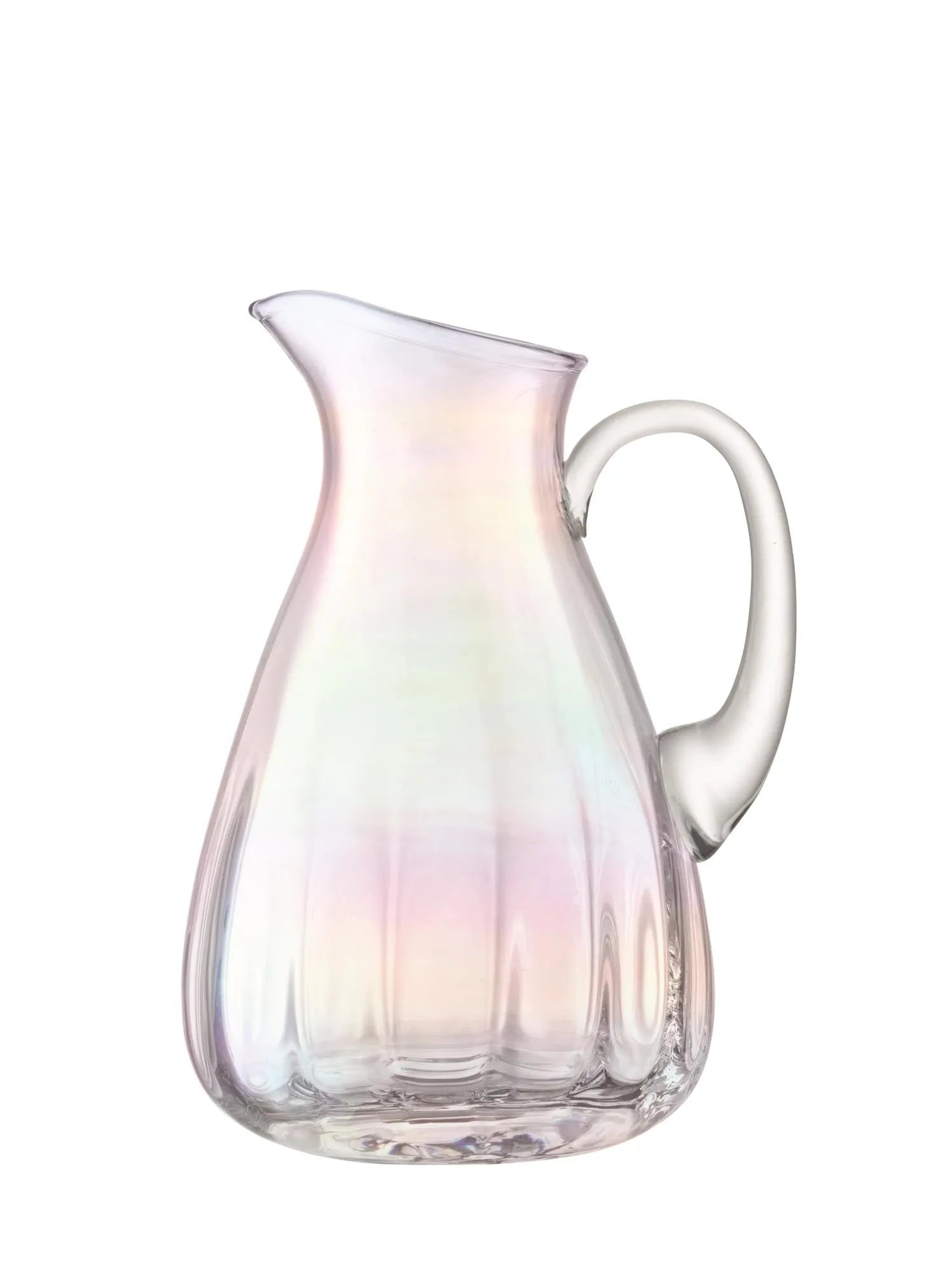 Elegante LSA Pearl Karaffe 2.2L: Mundgeblasenes Glas, perlmutt-schimmernd, 2,2L Volumen, stilvoll und funktional. Perfekt für jeden Tisch.