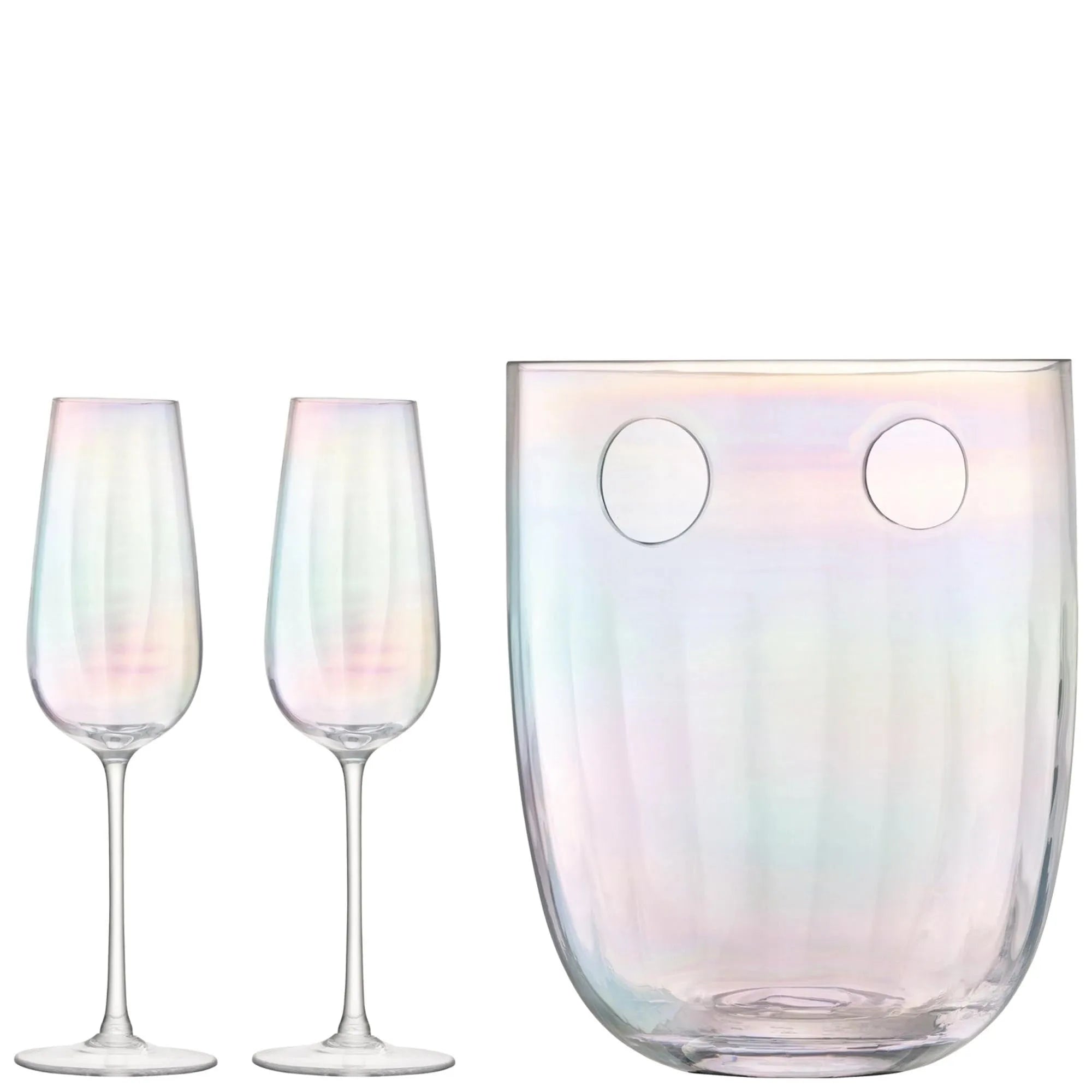 Elegantes LSA Pearl Champagner-Set: 250ml, 24,5cm, perlmuttfarben. Perfekt für stilvolle Anlässe und prickelnde Momente.