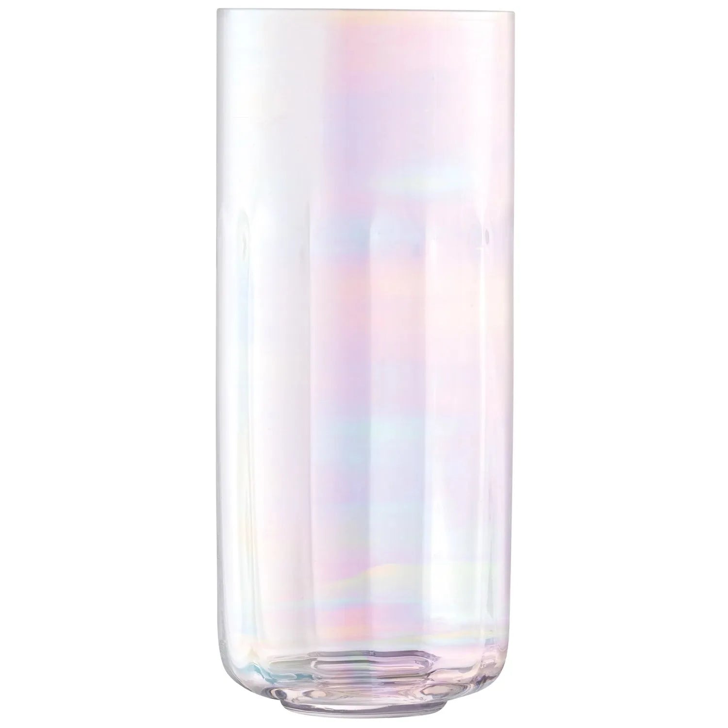 Elegante Pearl Laterne Vase von LSA, 28,5 cm, mit schimmernder Mother-of-Pearl-Beschichtung, ideal für Blumen und Kerzen.