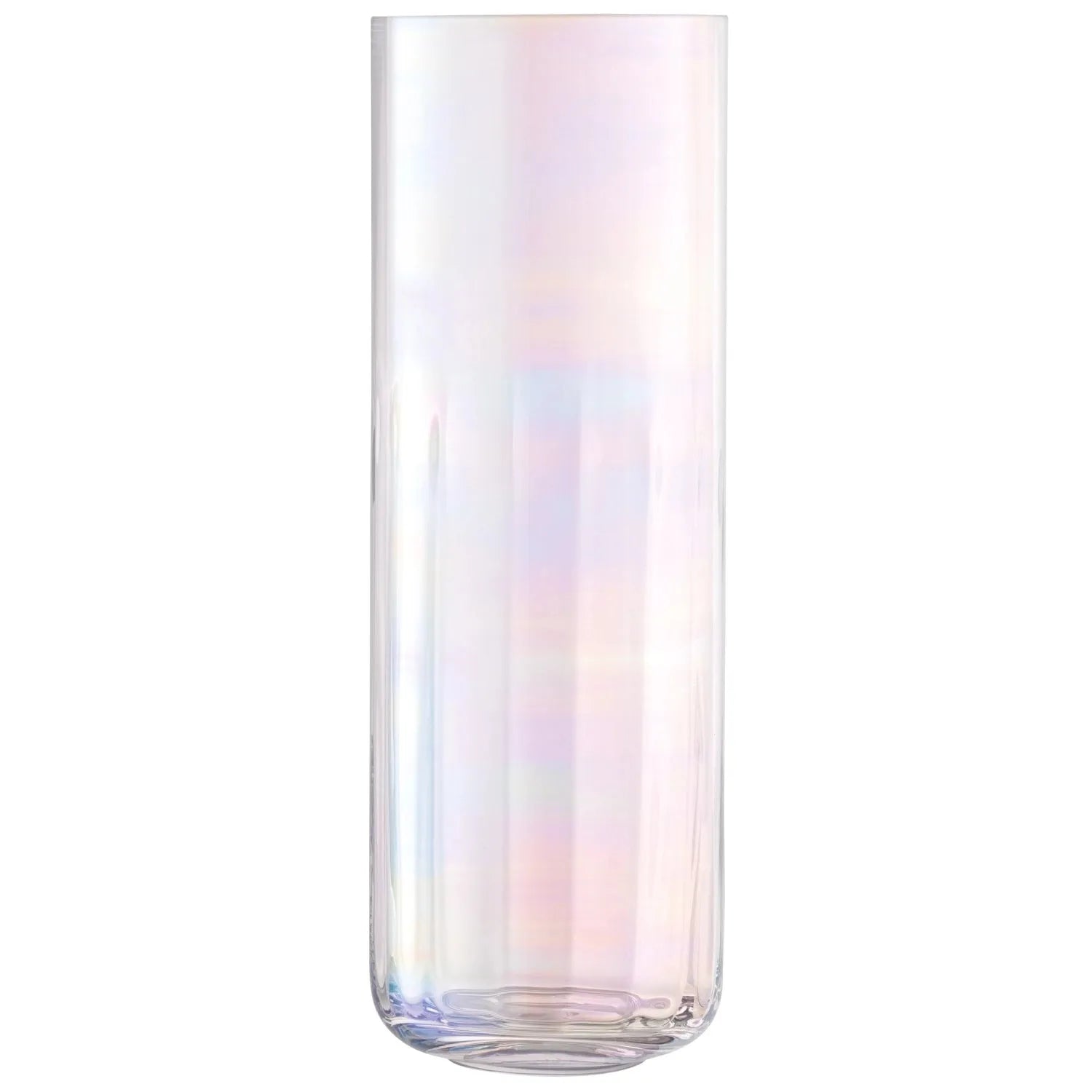 Elegante Pearl Laterne Vase von LSA, 38,5 cm, mit schimmernder Mother-of-Pearl-Beschichtung, ideal für Blumen und Dekor.