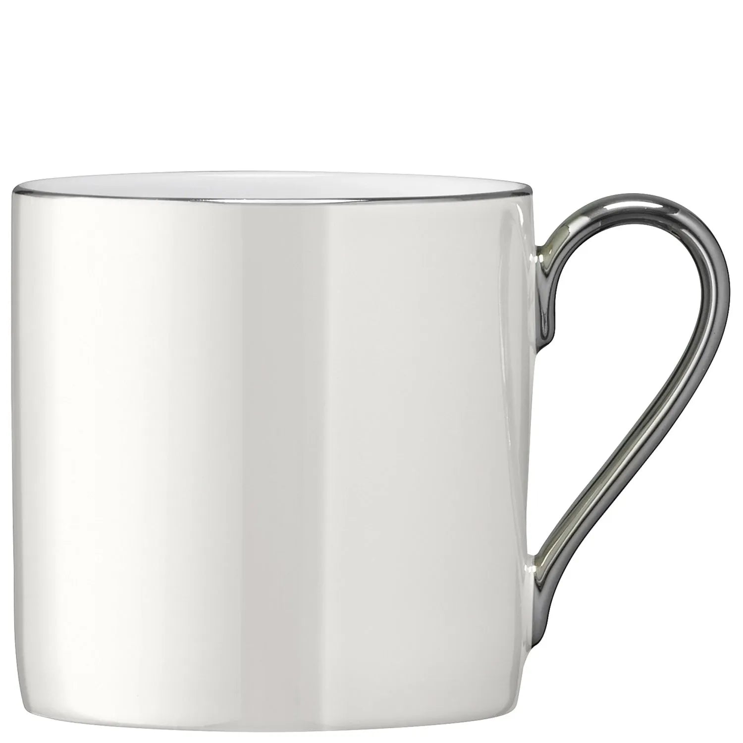 Elegante Palazzo Mug 340ml in Perlmutt Platinum von LSA: Stilvolles Design, hochwertiges Porzellan, spülmaschinenfest.