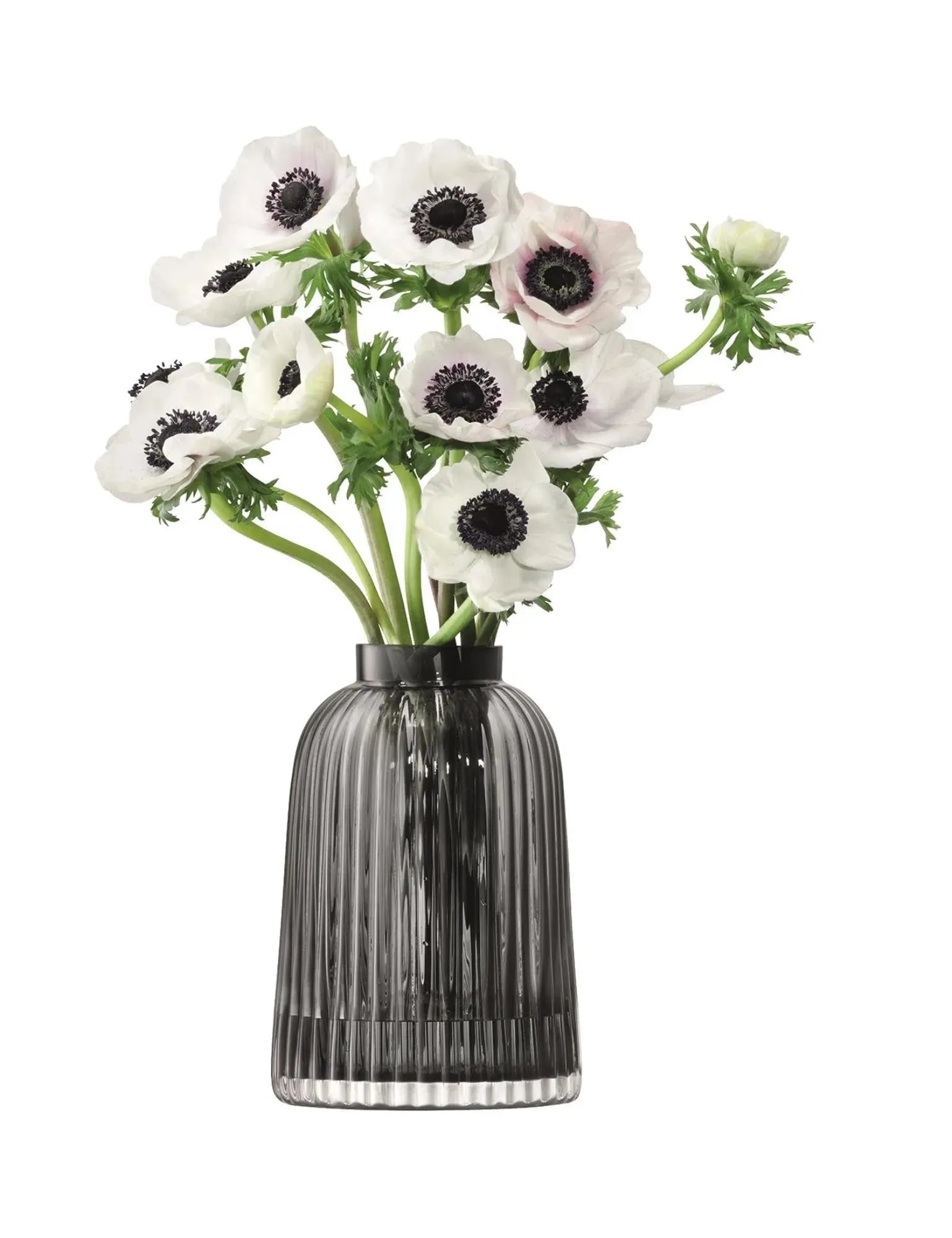 Stilvolle LSA Pleat Vase 20cm in Grau – modernes Design für Ihr Heim.