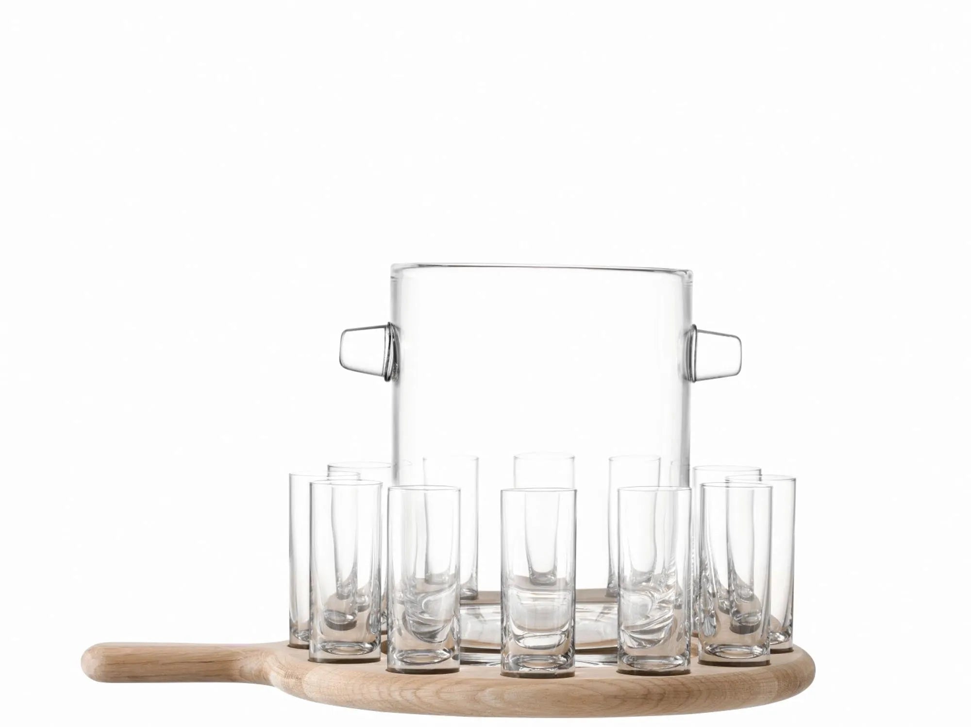 Exklusives LSA Wodka-Set mit Eichenbasis, 38,5 cm, für stilvolle Anlässe.