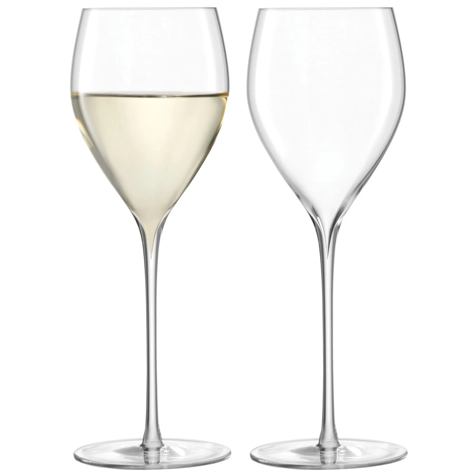 Elegantes 2er Set Savoy Weissweinglas von LSA, 360 ml, handgefertigt, brillantes Glas, ideal für Weißweine, stilvoll und langlebig.