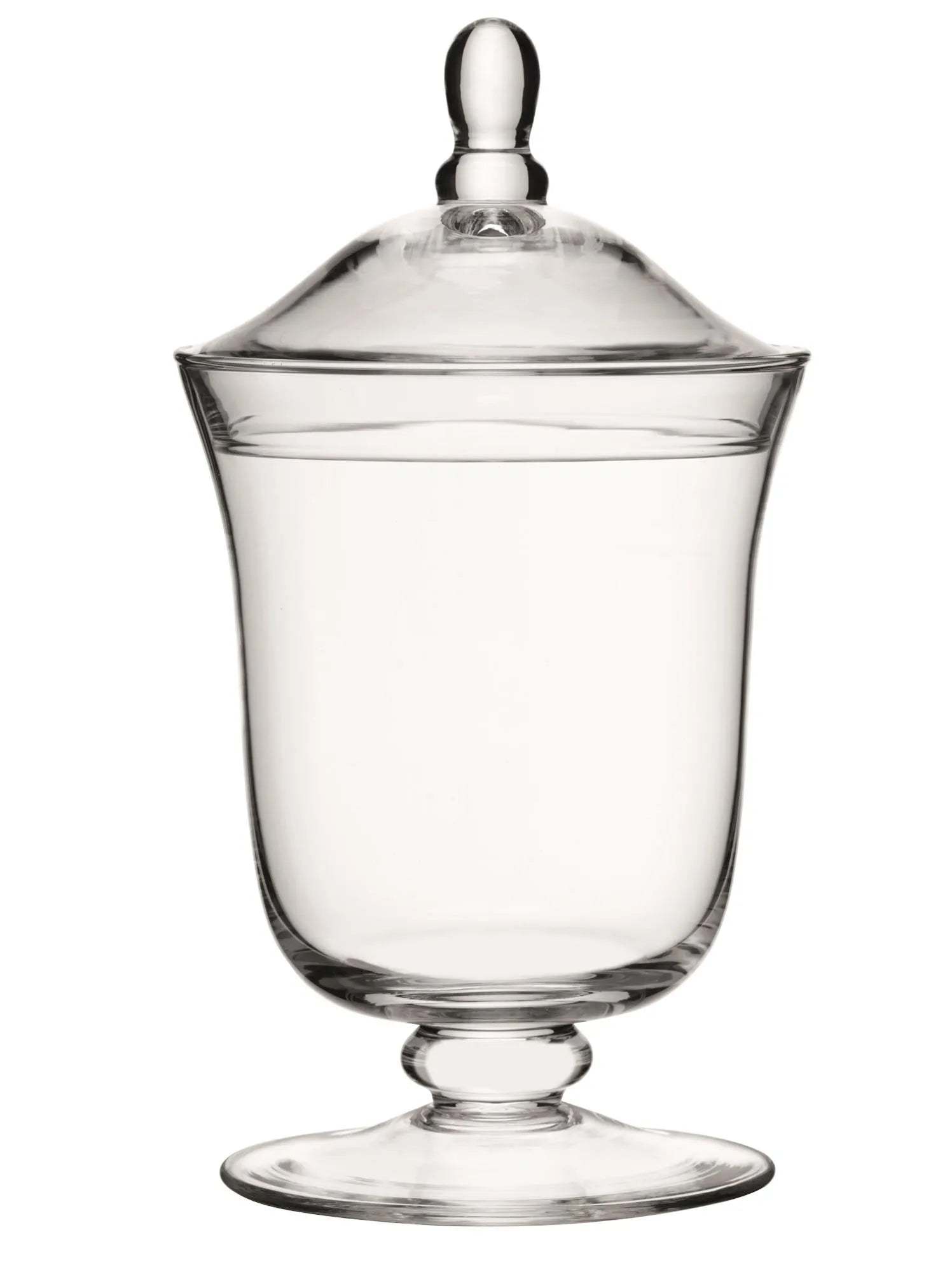 Elegante LSA Serve Bonbonniere aus klarem Glas, 25cm hoch, ideal für Süssigkeiten, Snacks, pflegeleicht und zeitlos.