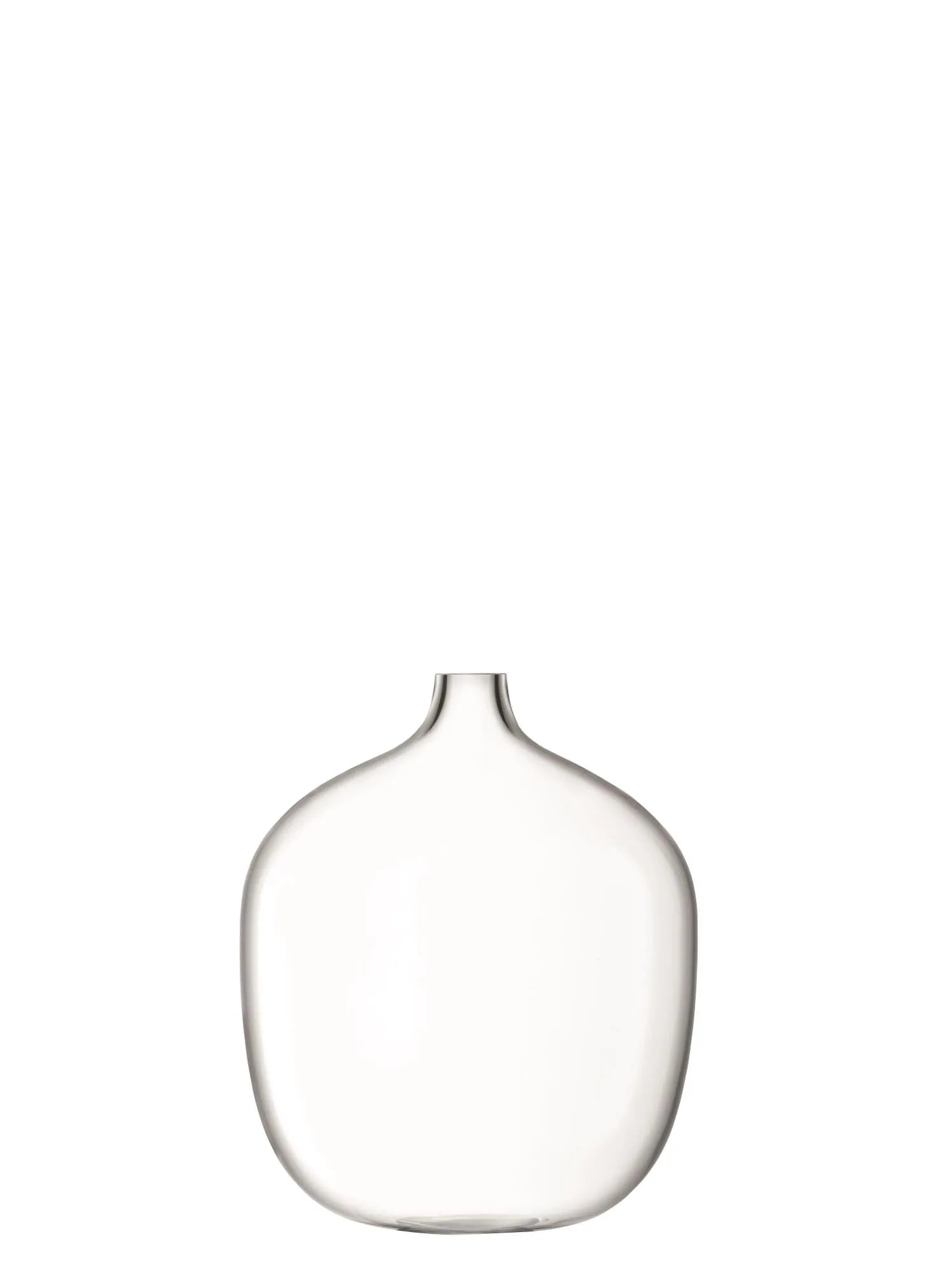 Elegante LSA Vessel Vase, 35cm hoch, aus klarem Glas. Perfekt für große Blumensträuße, vielseitig und pflegeleicht.