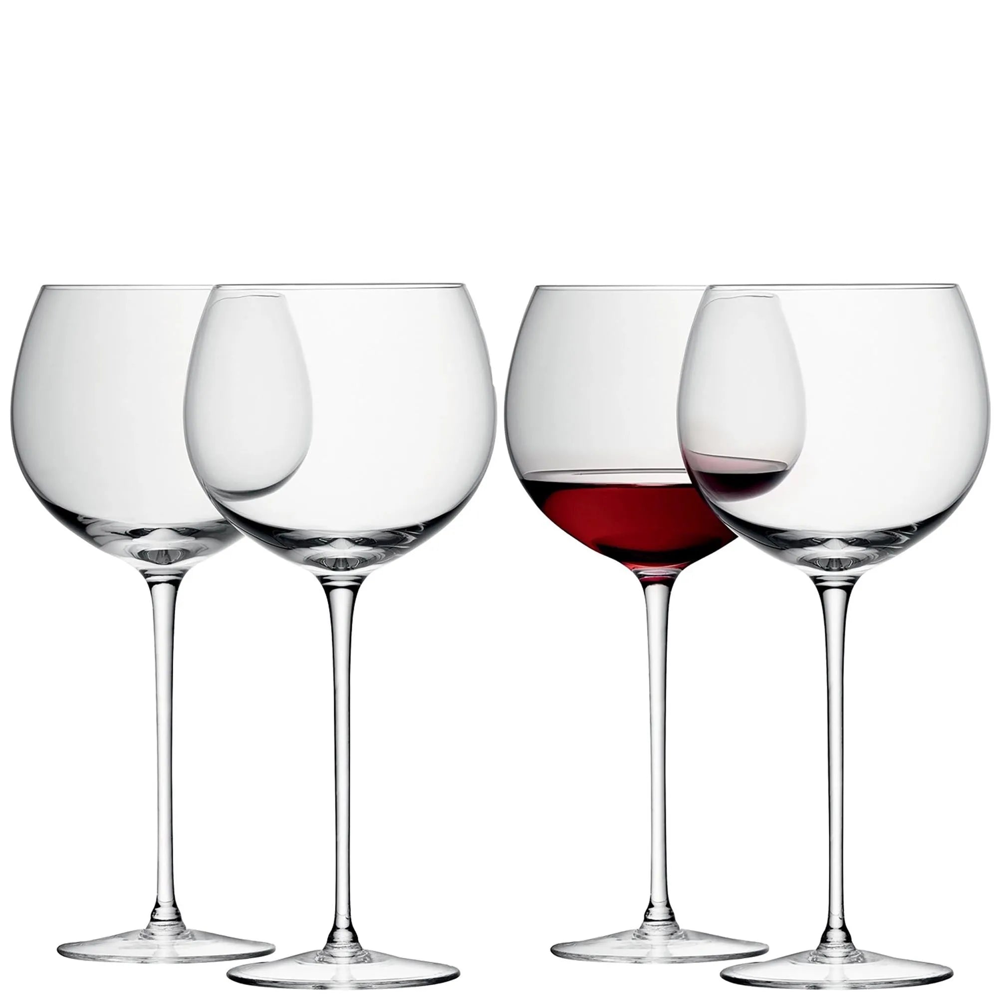 4er Set Wine Balloon Glas 570ml - klar - KAQTU Design