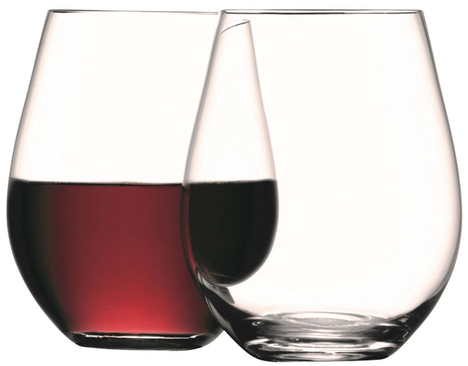 2er Set Wine Weinbecher Gross 530ml Klar - KAQTU Design