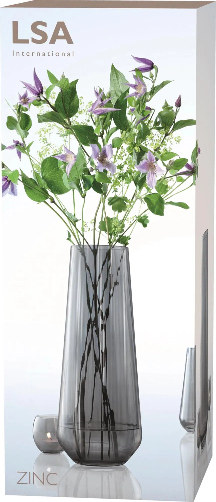 Zinc Vase H36cm - zink lichtdurchlässig - KAQTU Design