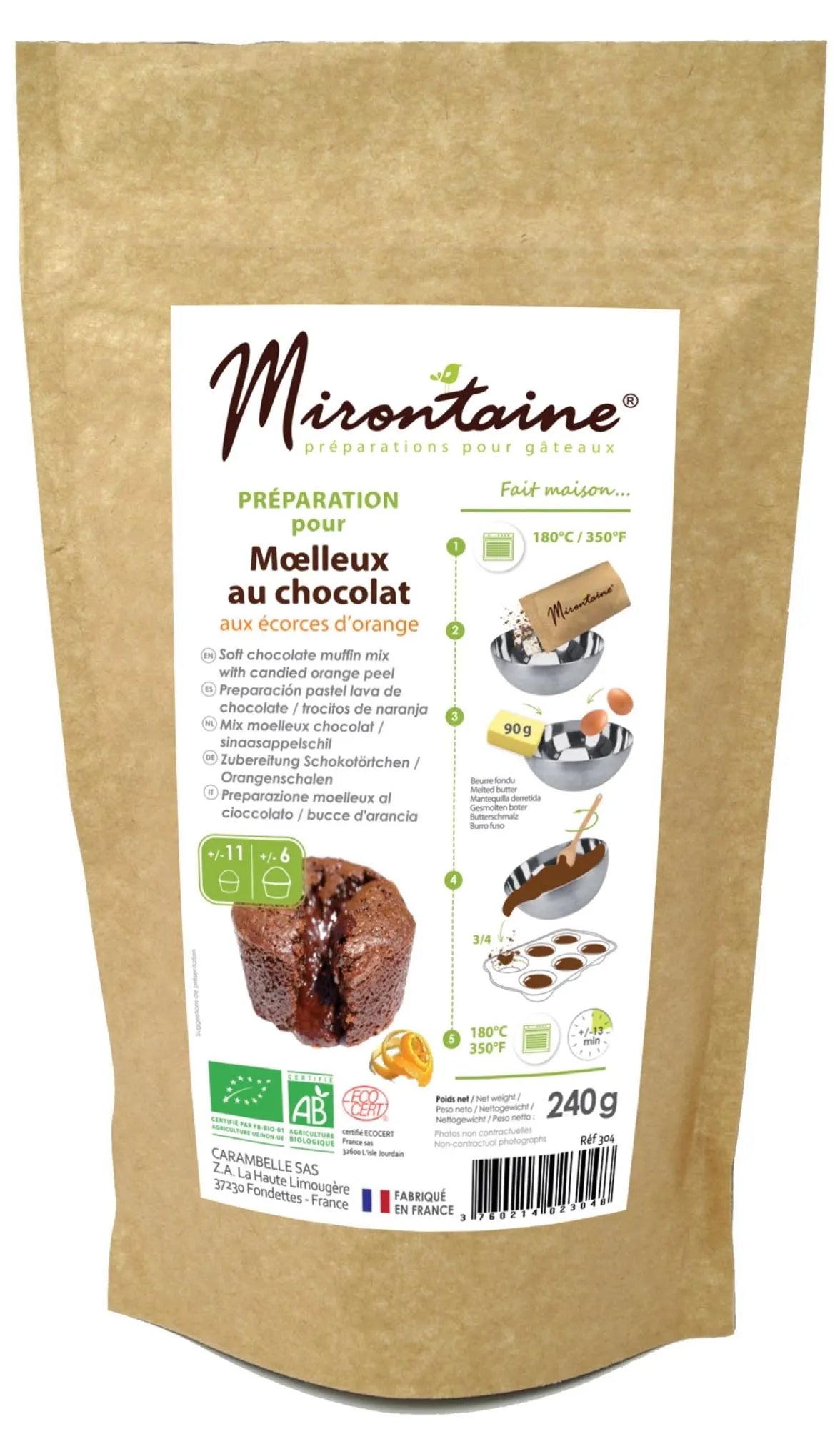 Entdecken Sie die BIO Schoko-Orangen Muffins Backmischung von Scrap Cooking: Genuss pur mit hochwertigen, natürlichen Zutaten und umweltfreundlicher Verpackung.