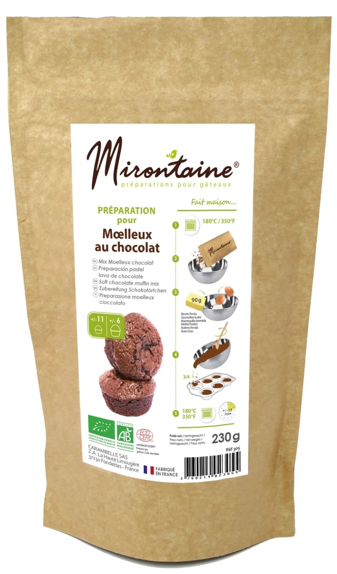 Köstliche BIO Schoko Muffins Backmischung: Bio-Zutaten, intensiver Schokogeschmack, einfach & gesund. Perfekt portioniert, umweltfreundlich.