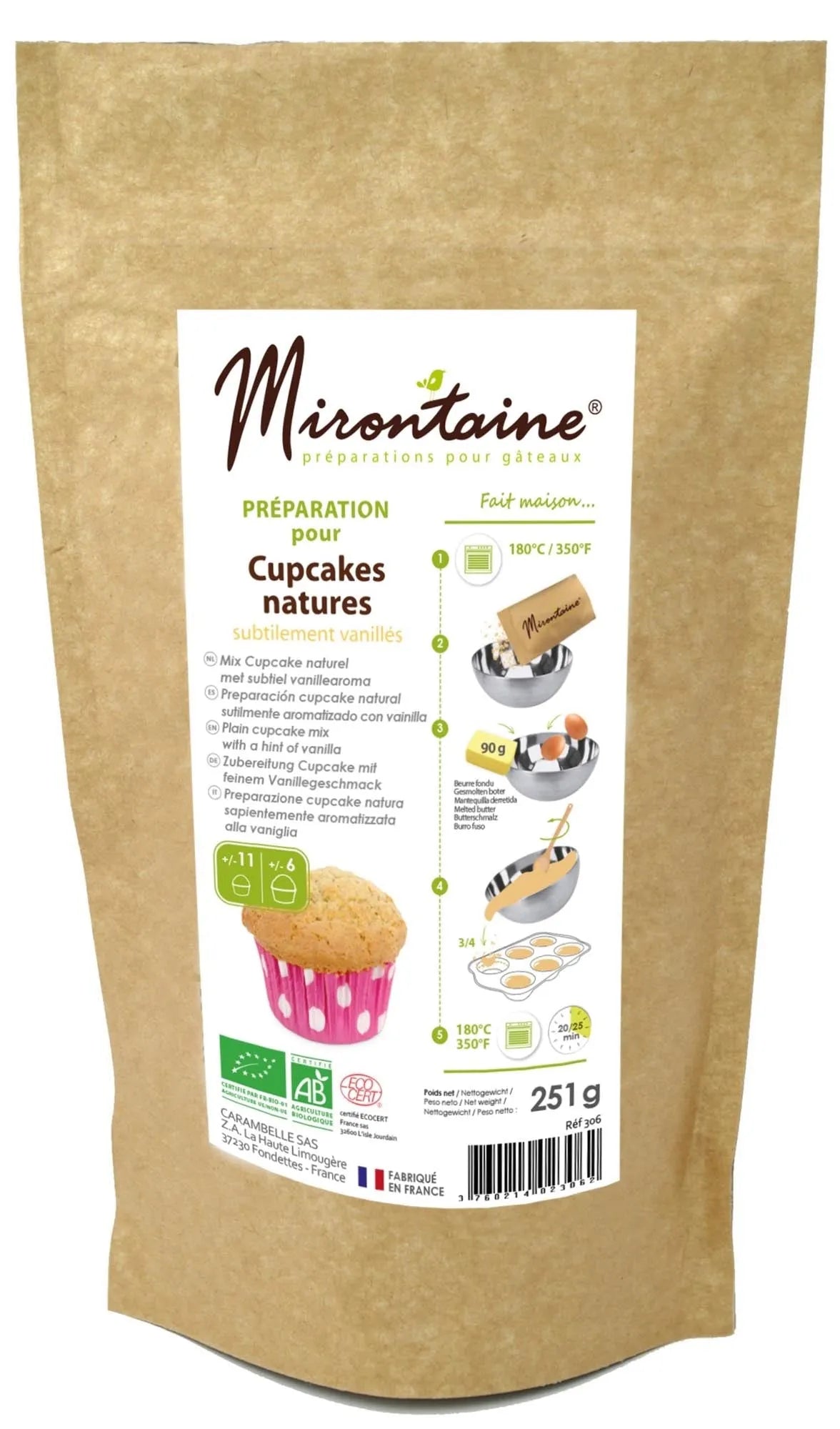 BIO Natur-Vanille Muffin Backmischung 250g - KAQTU Design