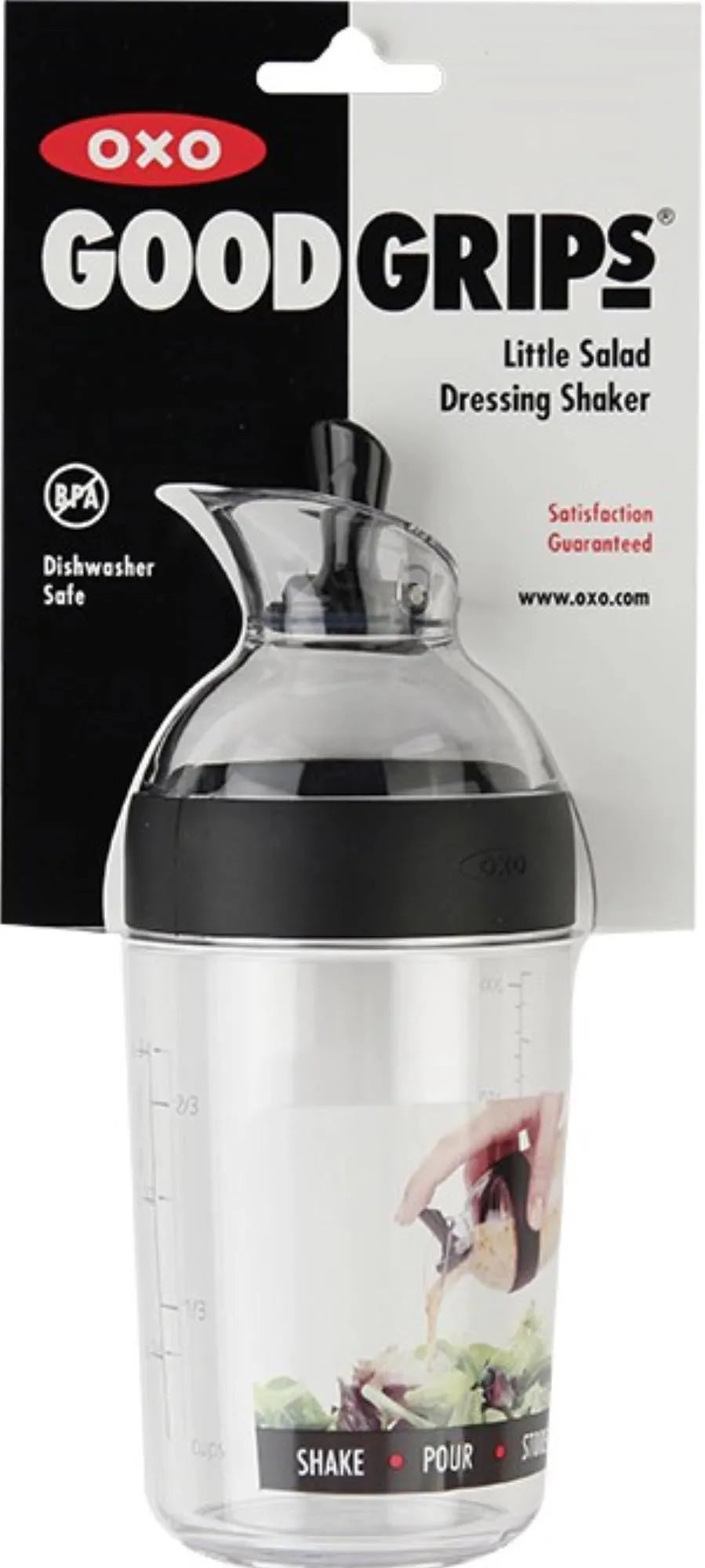 Kompakter OXO Shaker 240ml: Ideal für hausgemachte Dressings.