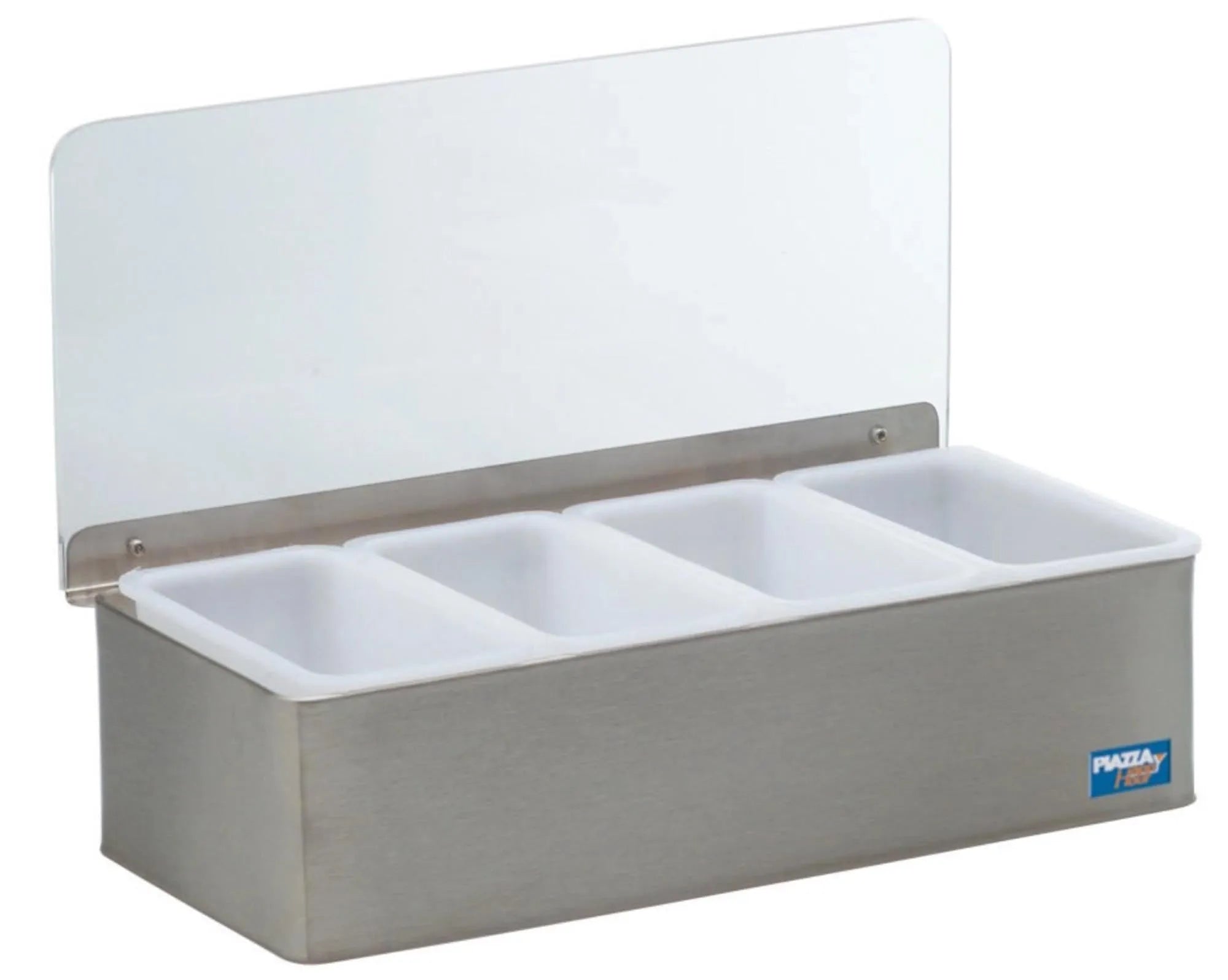 Edelstahl-Zutatenbox von Piazza: Kompakt (30x14x9cm), langlebig, hygienisch. Perfekt für Barkeeper und Cocktail-Liebhaber.