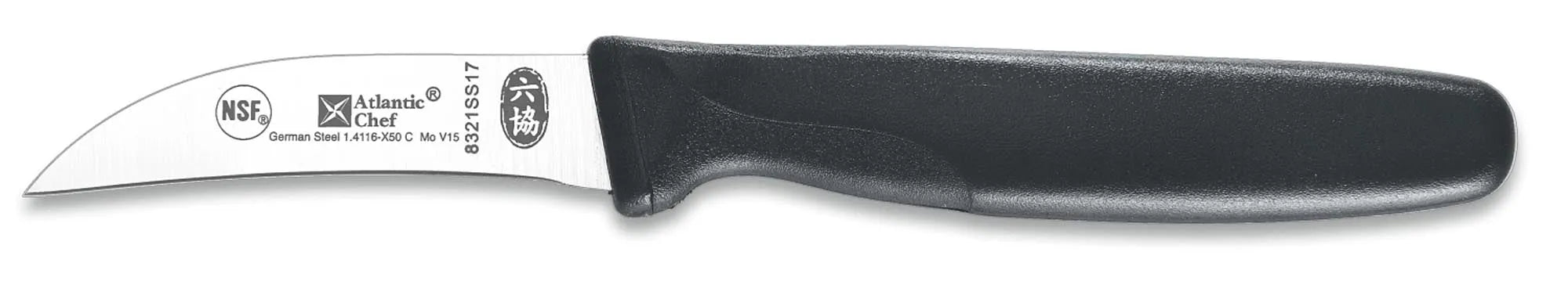 Atlantic Chef Pariermesser gebogen 7cm schwarz - KAQTU Design