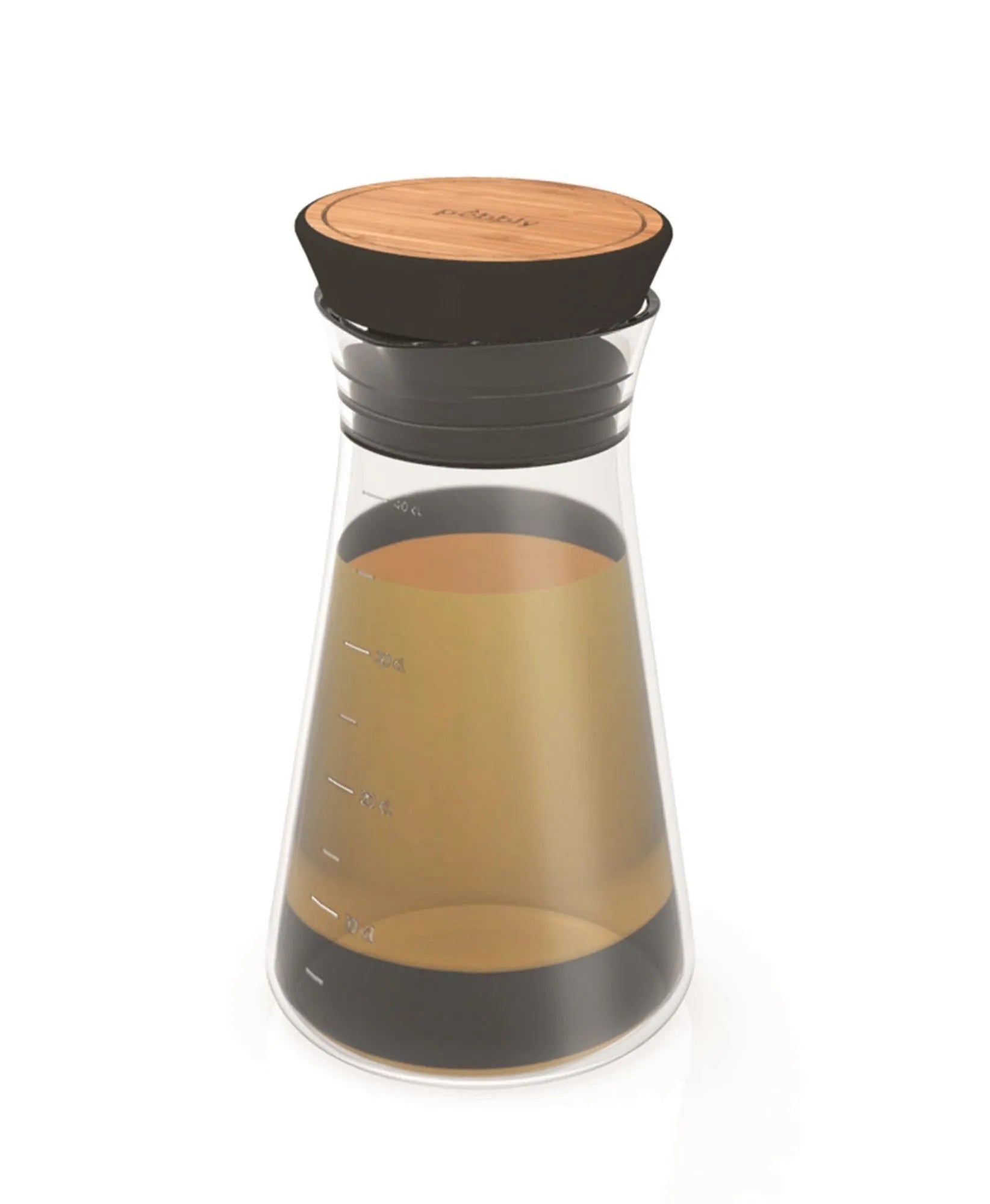 Pebbly Salat Shaker Glas, 45cl , schwarz - KAQTU Design