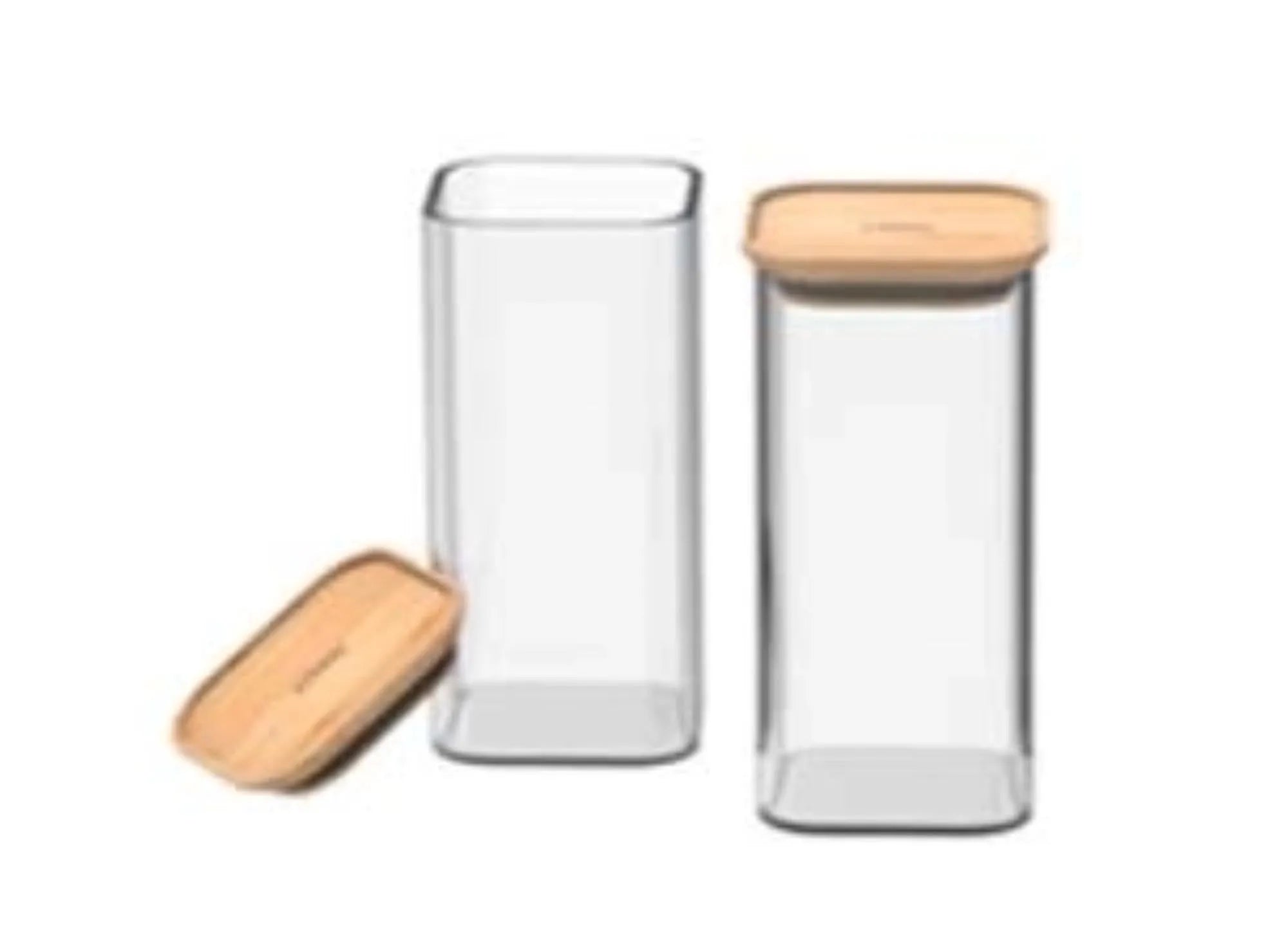 2er Set Pebbly  Vorratsglas mit Bambusd. XS 24cl - KAQTU Design