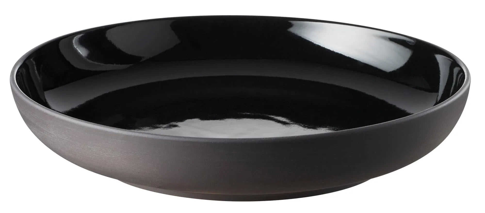 Gourmetteller tief, H: 4.5 cm, Ø 23.5 cm, schwarz - KAQTU Design