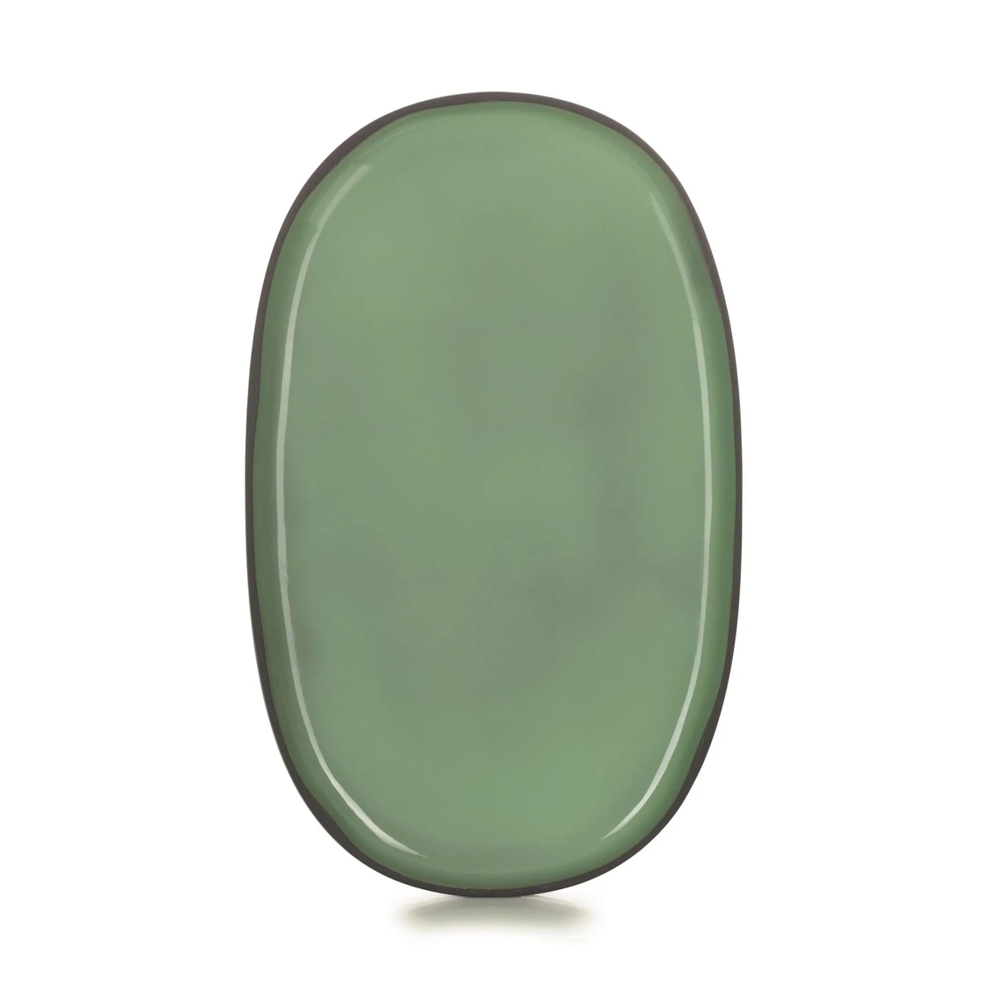 Caractère Servierplatte, oval, 35.5x21.8x2.5cm, Minze