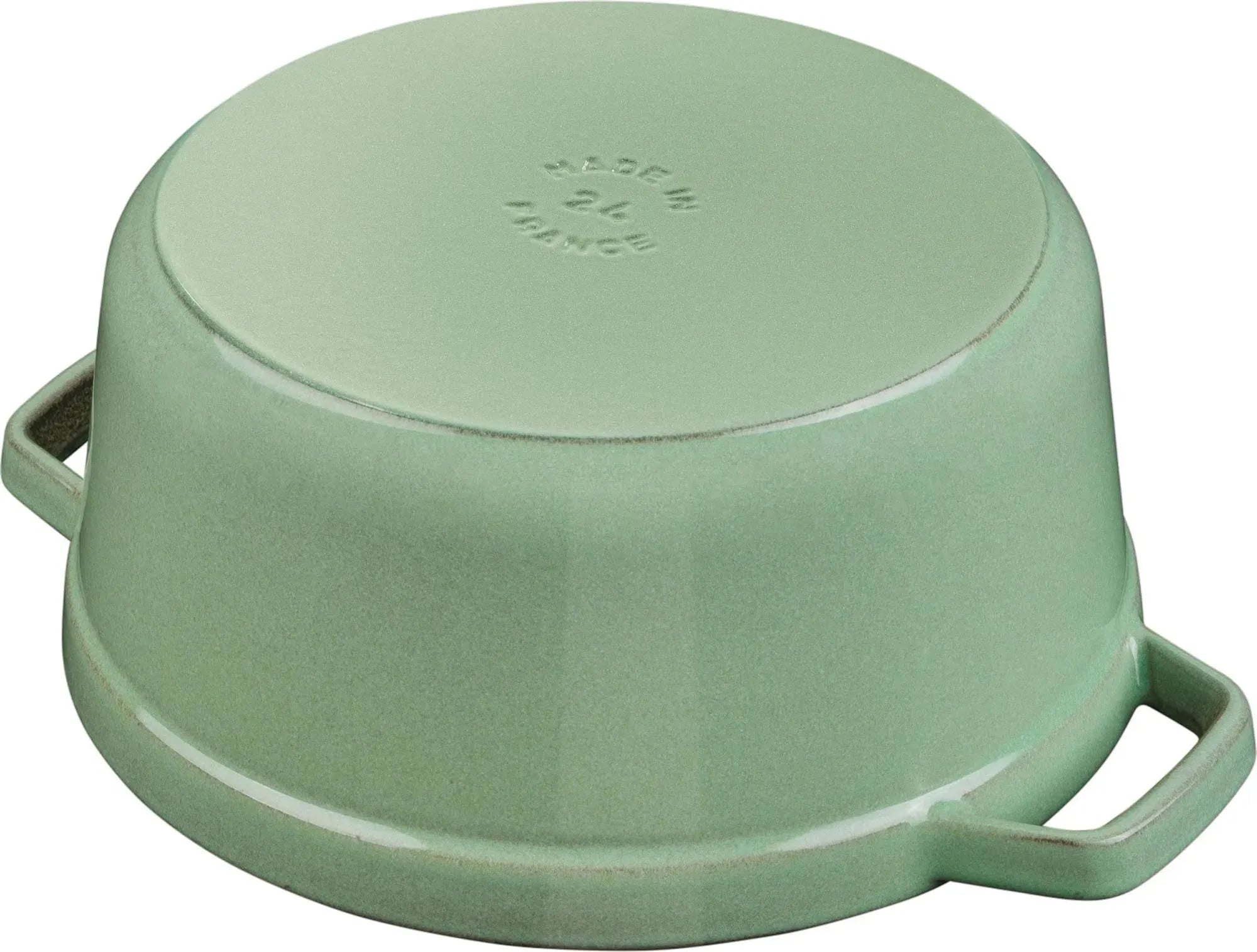 Cocotte 24 cm, rund, Salbei, Gusseisen 3.8l - KAQTU Design