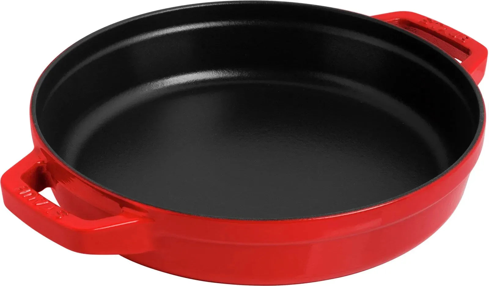 Staub Cocotte 24 cm, Kirsch-Rot: Stapelbar für effiziente Küche.