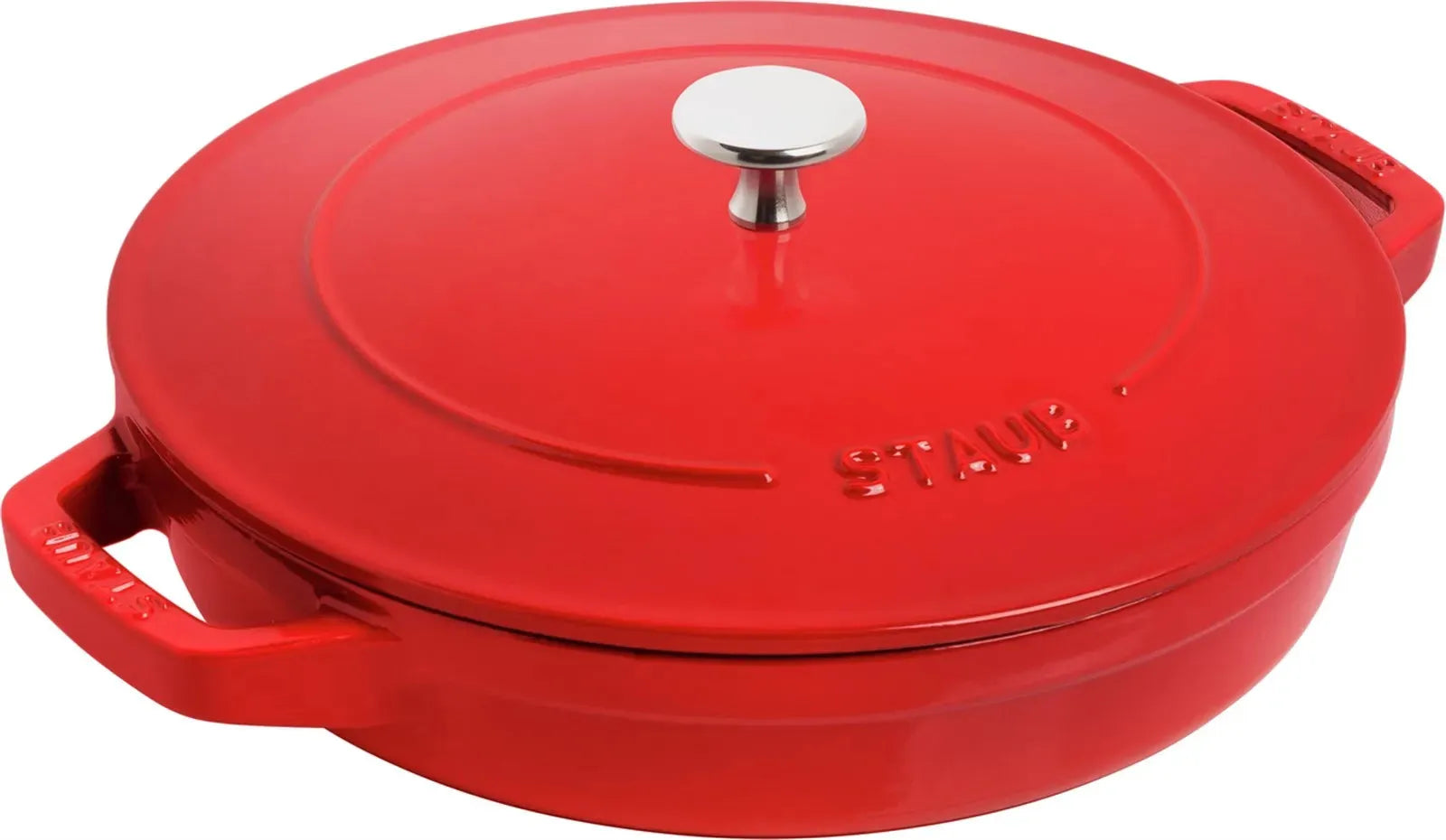 Staub Cocotte 24 cm, Kirsch-Rot: Platzsparend und stilvoll kochen.