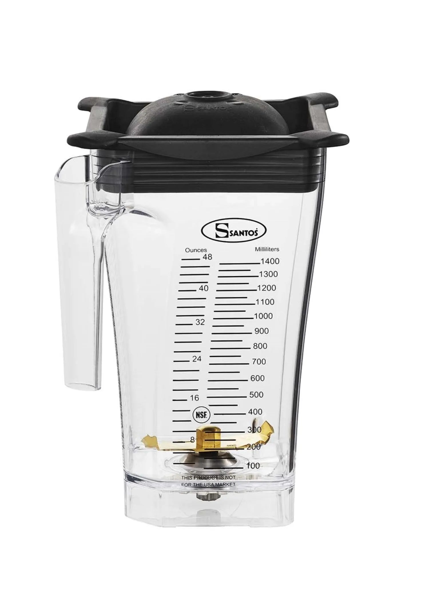 Robuster, BPA-freier Behälter für Santos Standmixer 66: langlebig, spülmaschinenfest, ideal für Smoothies & Suppen.